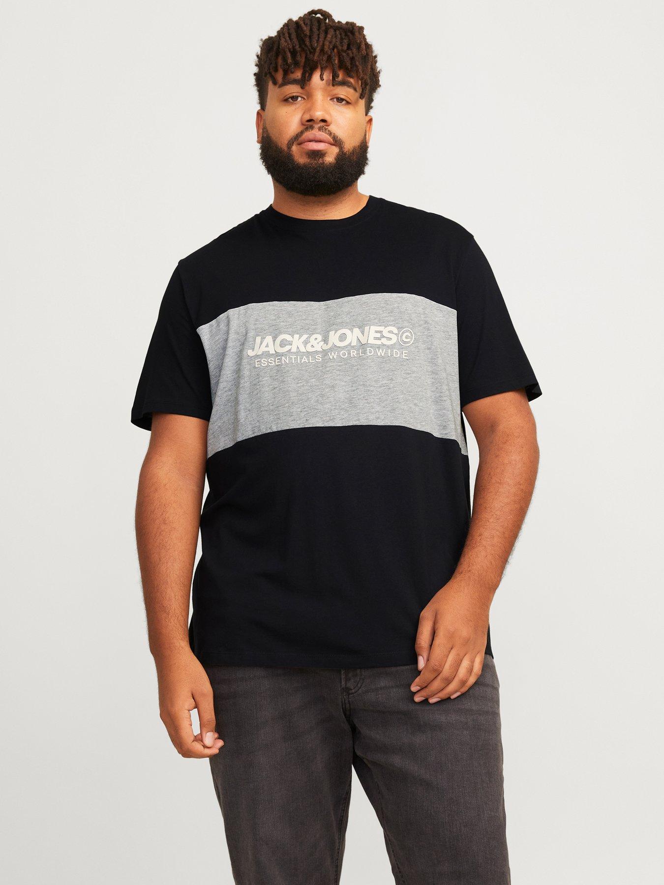 undefined Plus Colourblock Logo T-Shirt - Black
