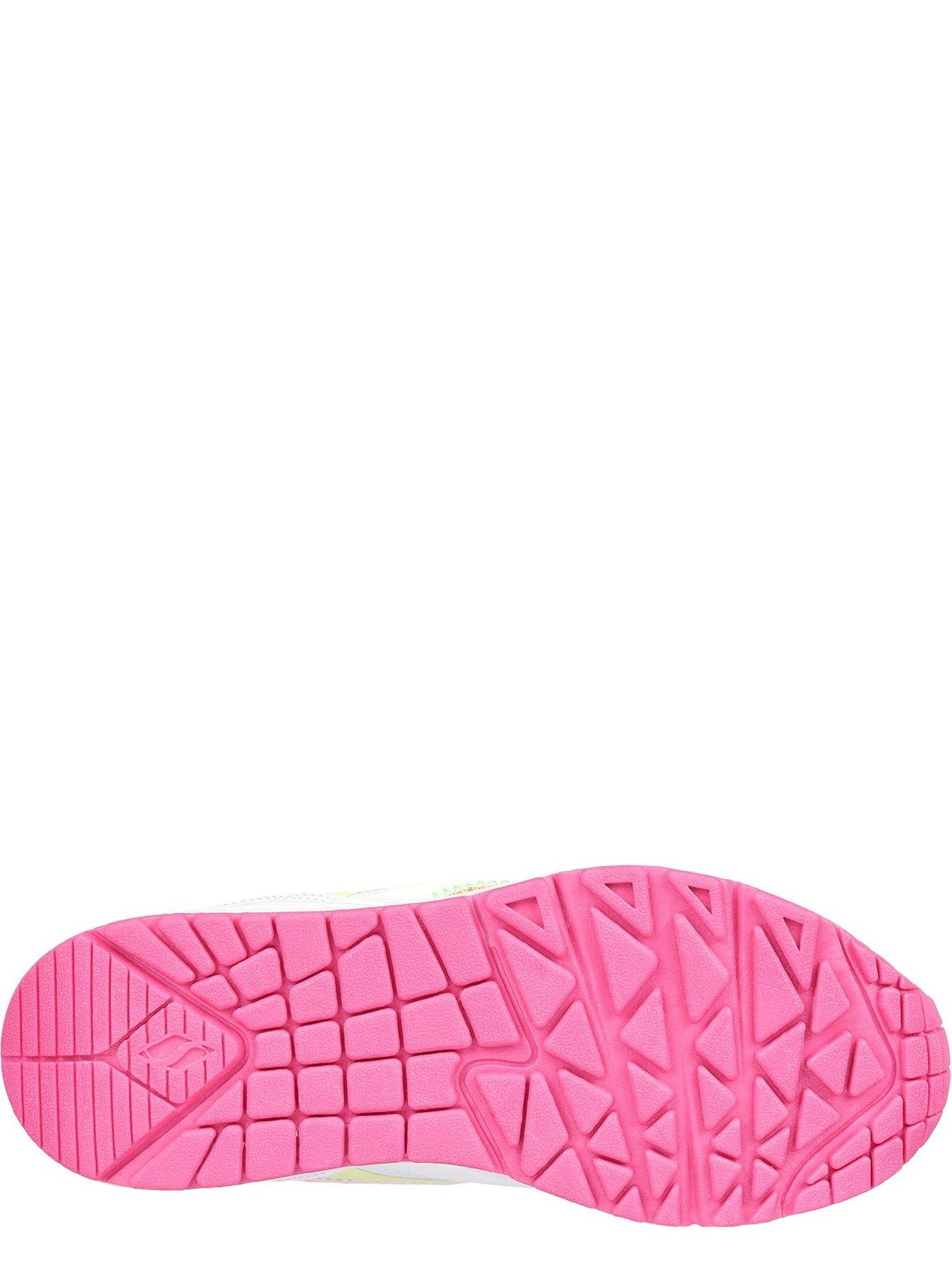 Image 5 of 5 of Skechers Girls Uno Gen1 Color Surge Memory Foam Trainer - White