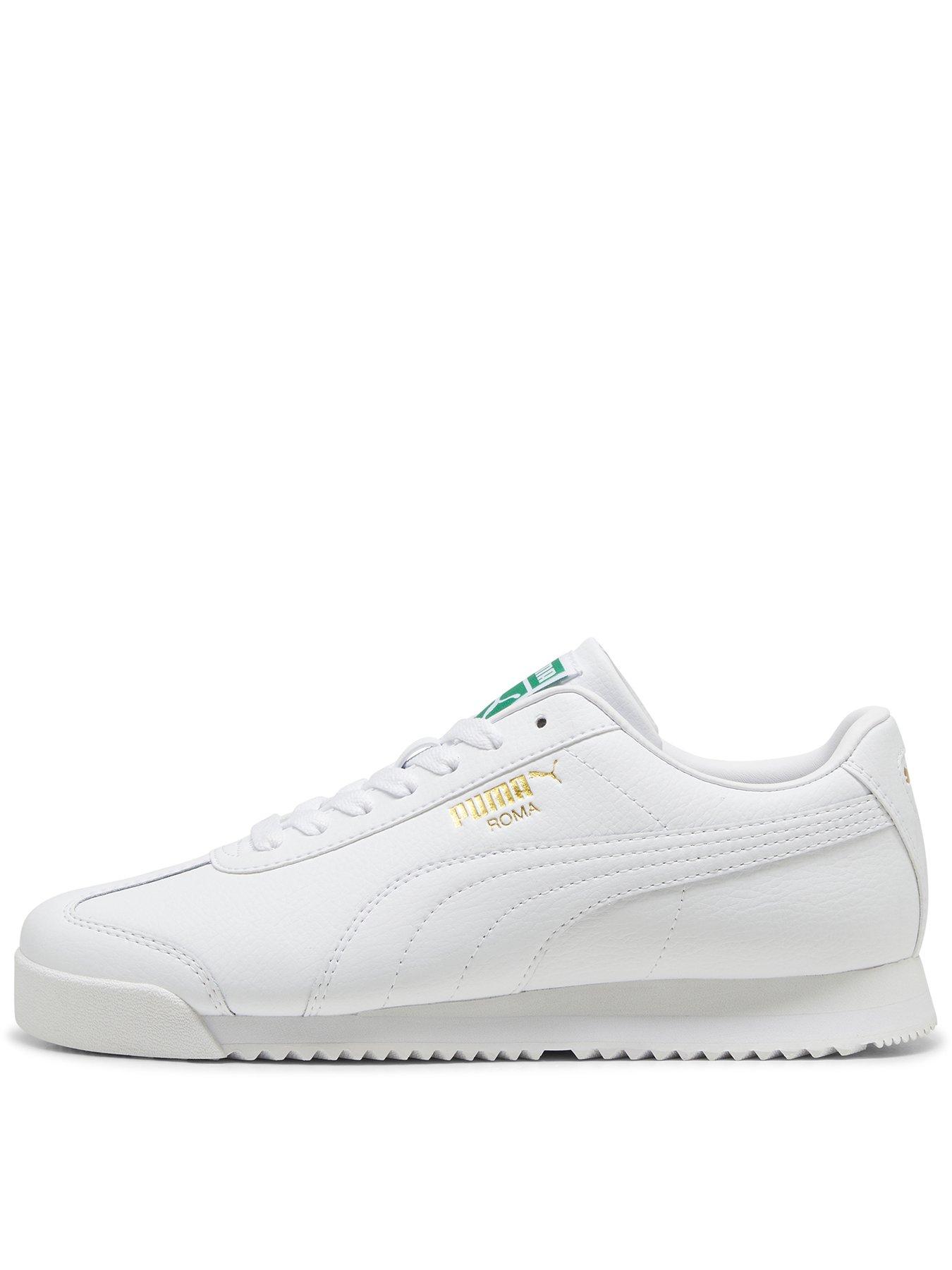 Puma Men s Roma 24 Standard Trainers White Green Very