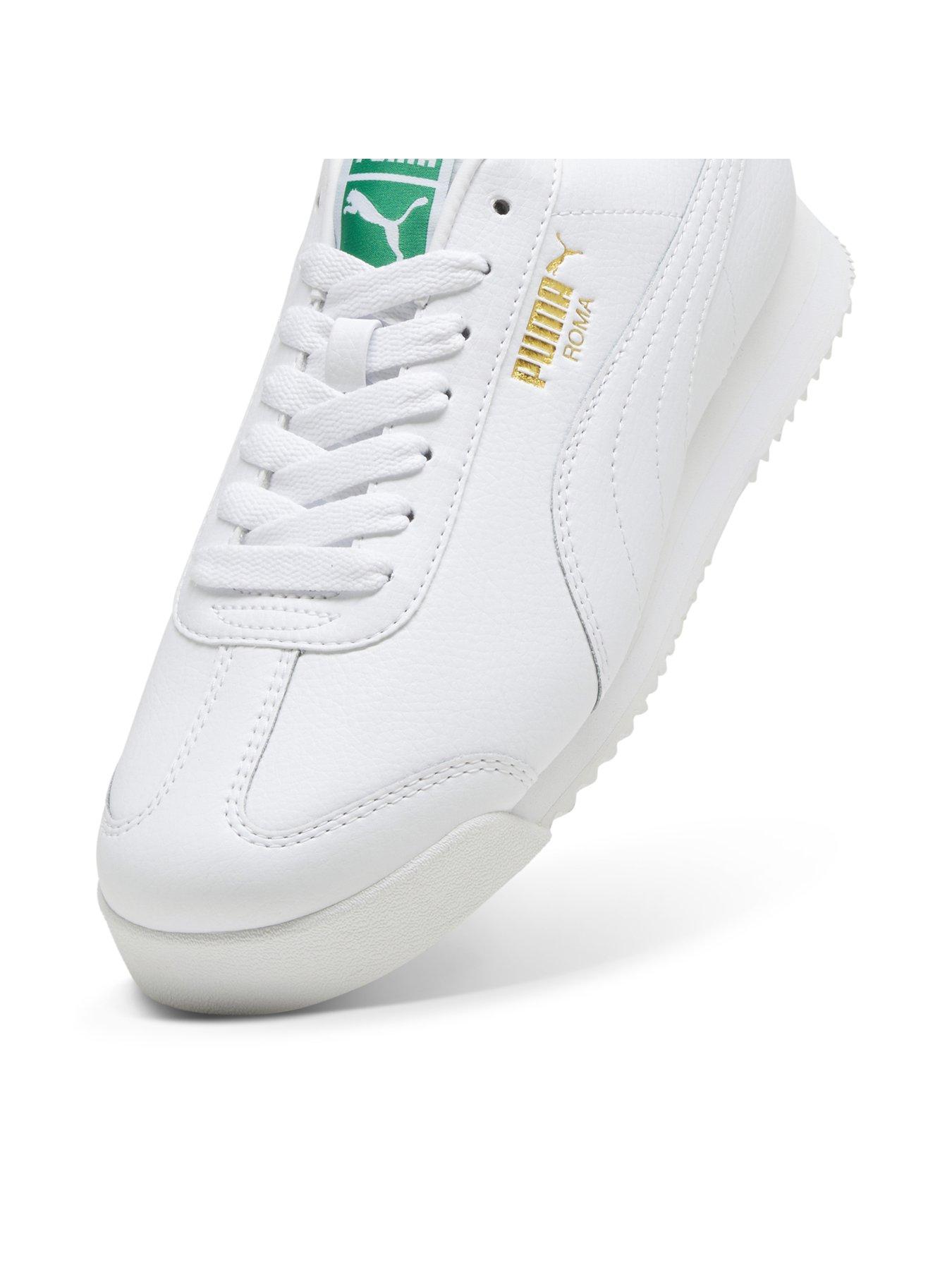 Men s Roma 24 Standard Trainers White Green