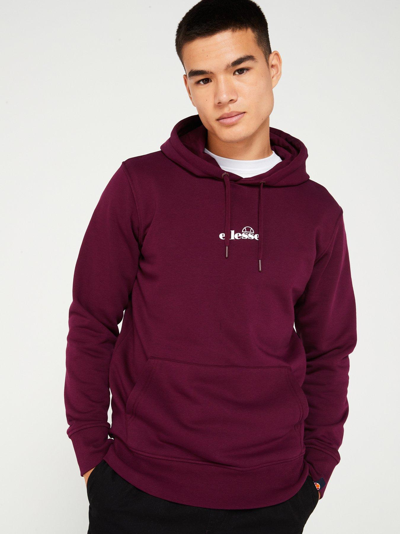 Pink ellesse hoodie mens best sale