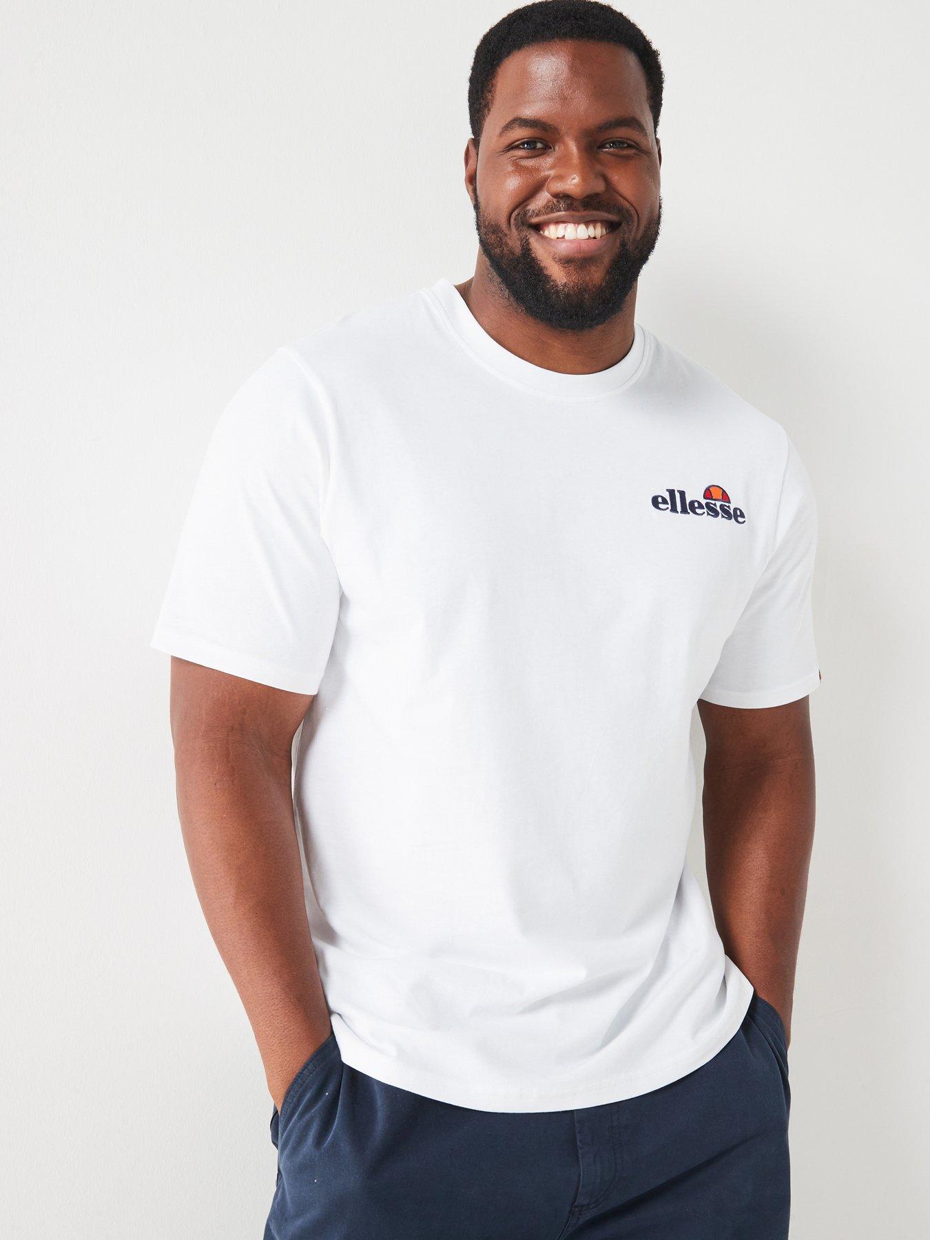 Ellesse Mens Plus Size Voodoo Tee - White, White, Size 4Xl, Men