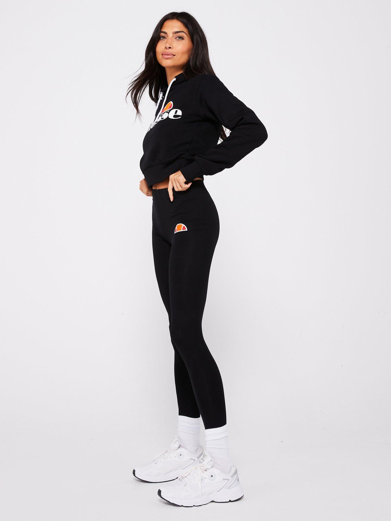 Ellesse Women s Exclusive Toris Legging And Crop Hoodie Suit Black Very