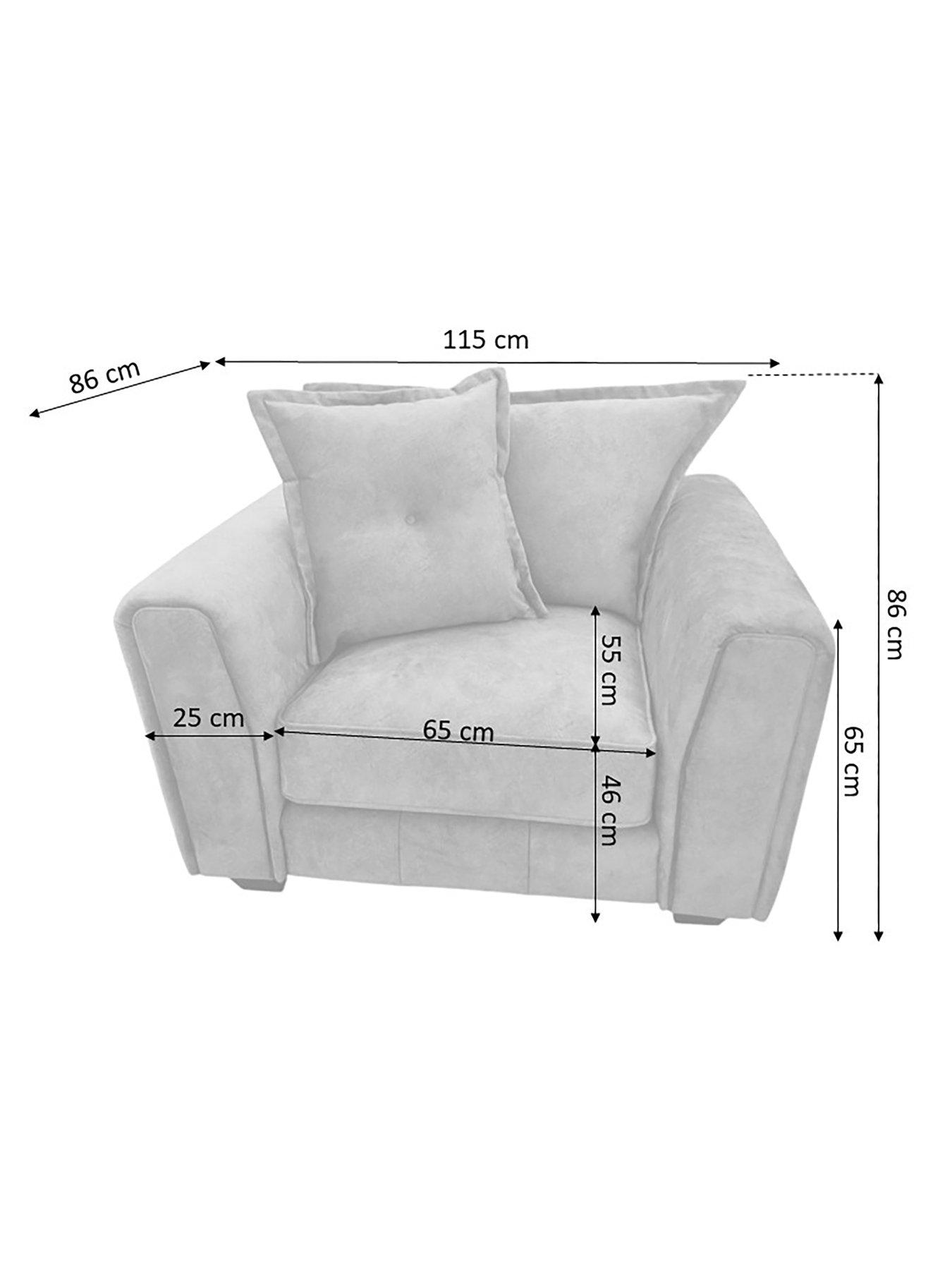 Image 6 of 7 of The Very Collection Avanti&nbsp;Fabric Armchair - Chocolate -&nbsp;FSC&reg; Certified