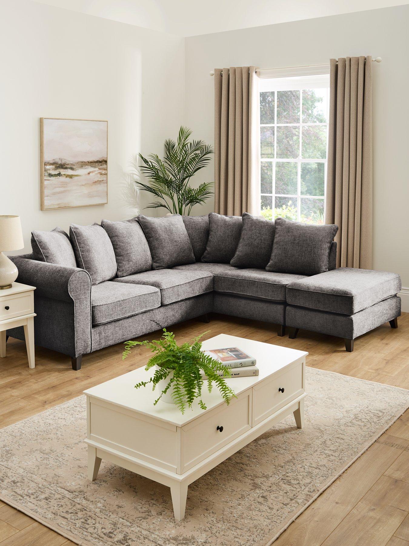 undefined Sanderson Right Hand Fabric Corner Chaise Sofa - FSC Certified