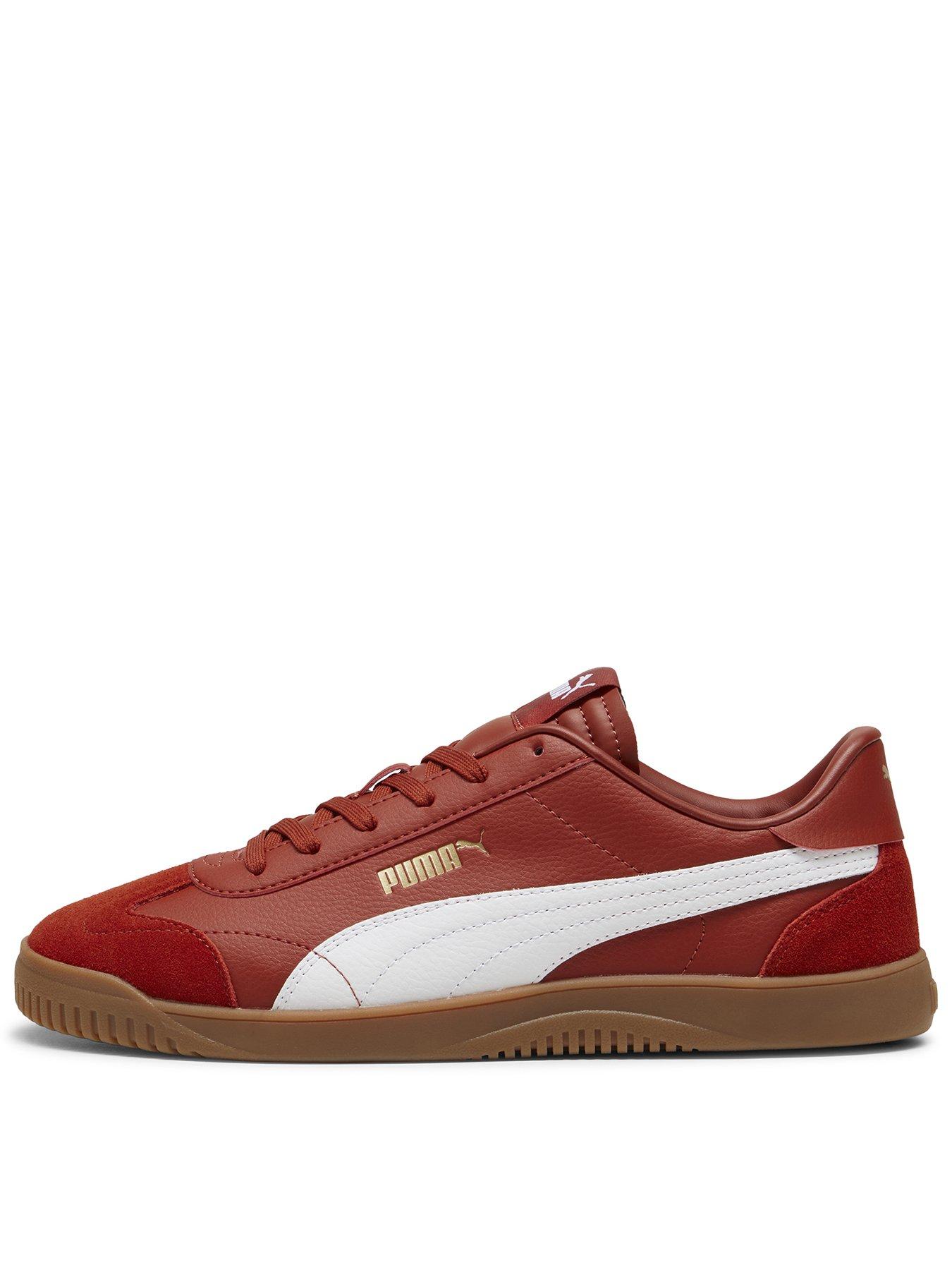 Mens red puma trainers discount