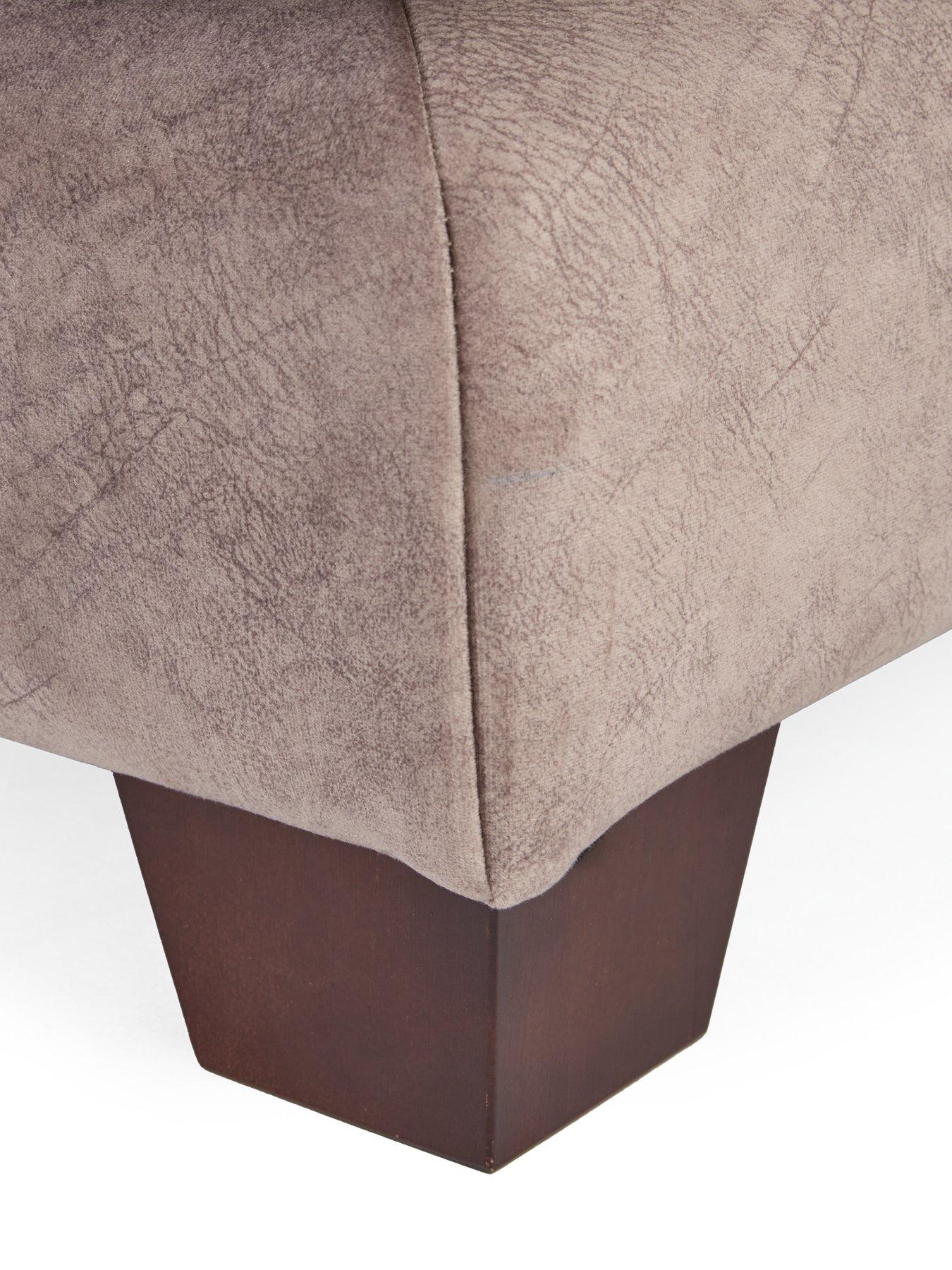 Image 4 of 7 of Very Home Avanti Left Hand&nbsp;Fabric&nbsp;Corner Chaise - Chocolate - FSC Certified