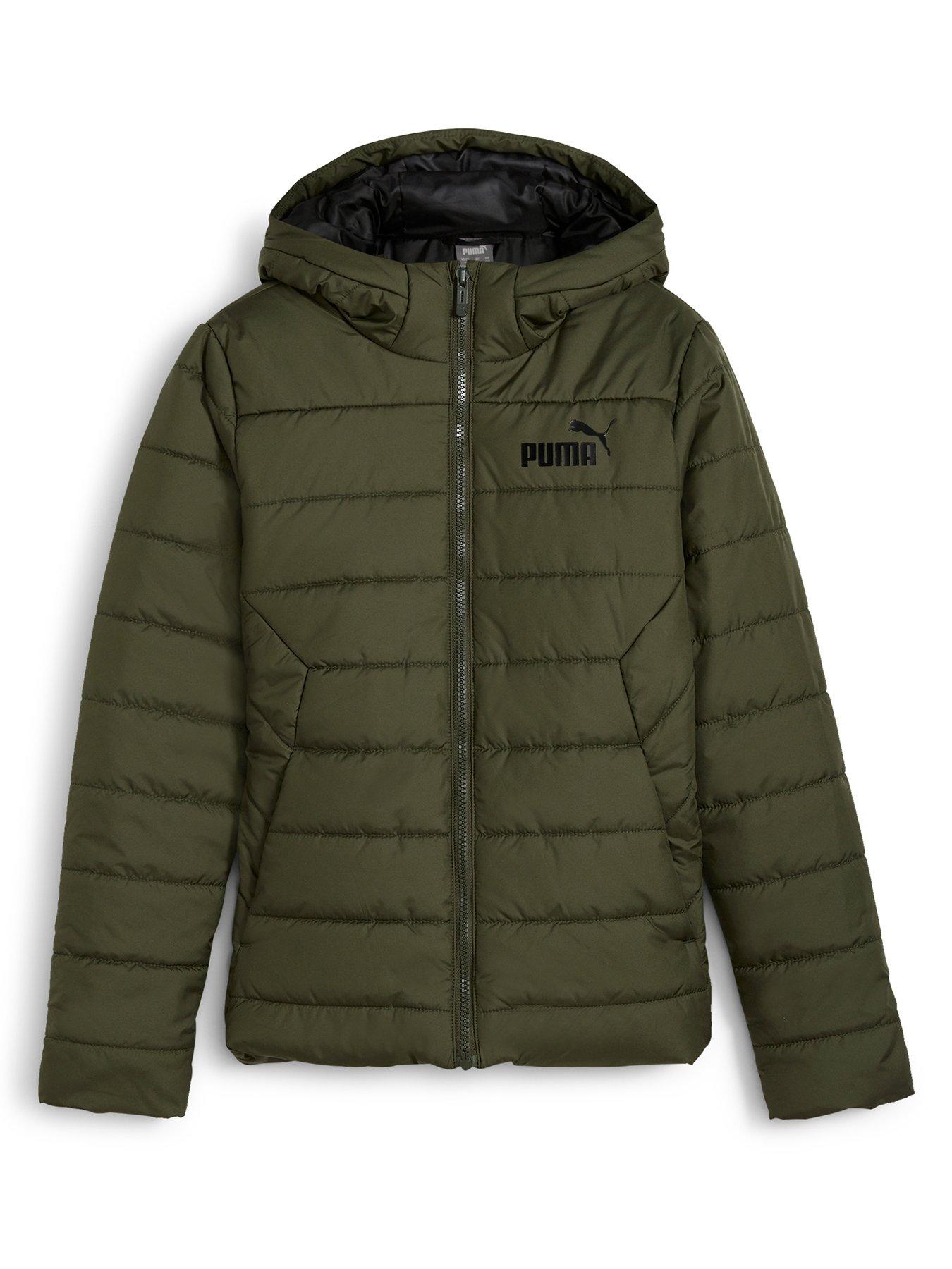 Boys Essentials Hooded Padded Jacket Green