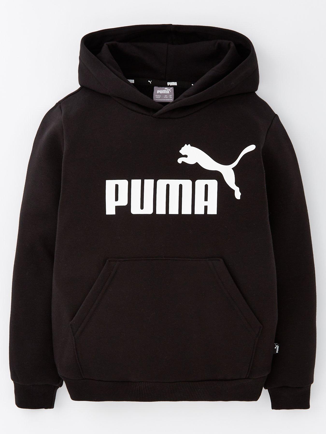 Puma Boys Essentials Fleece Logo Hoodie - Black