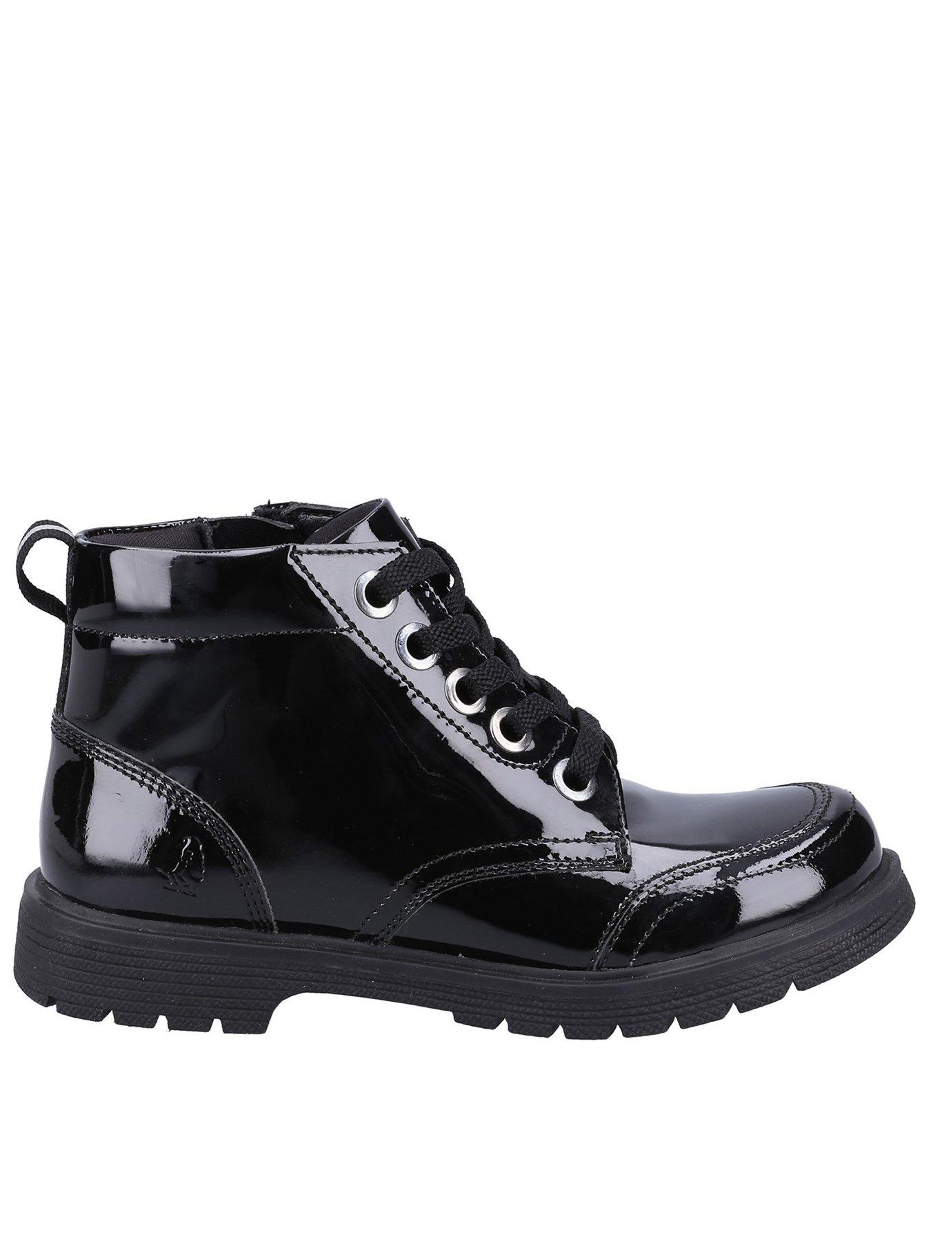Image 1 of 4 of Hush Puppies Jolie Patent Jnr Boot - Black