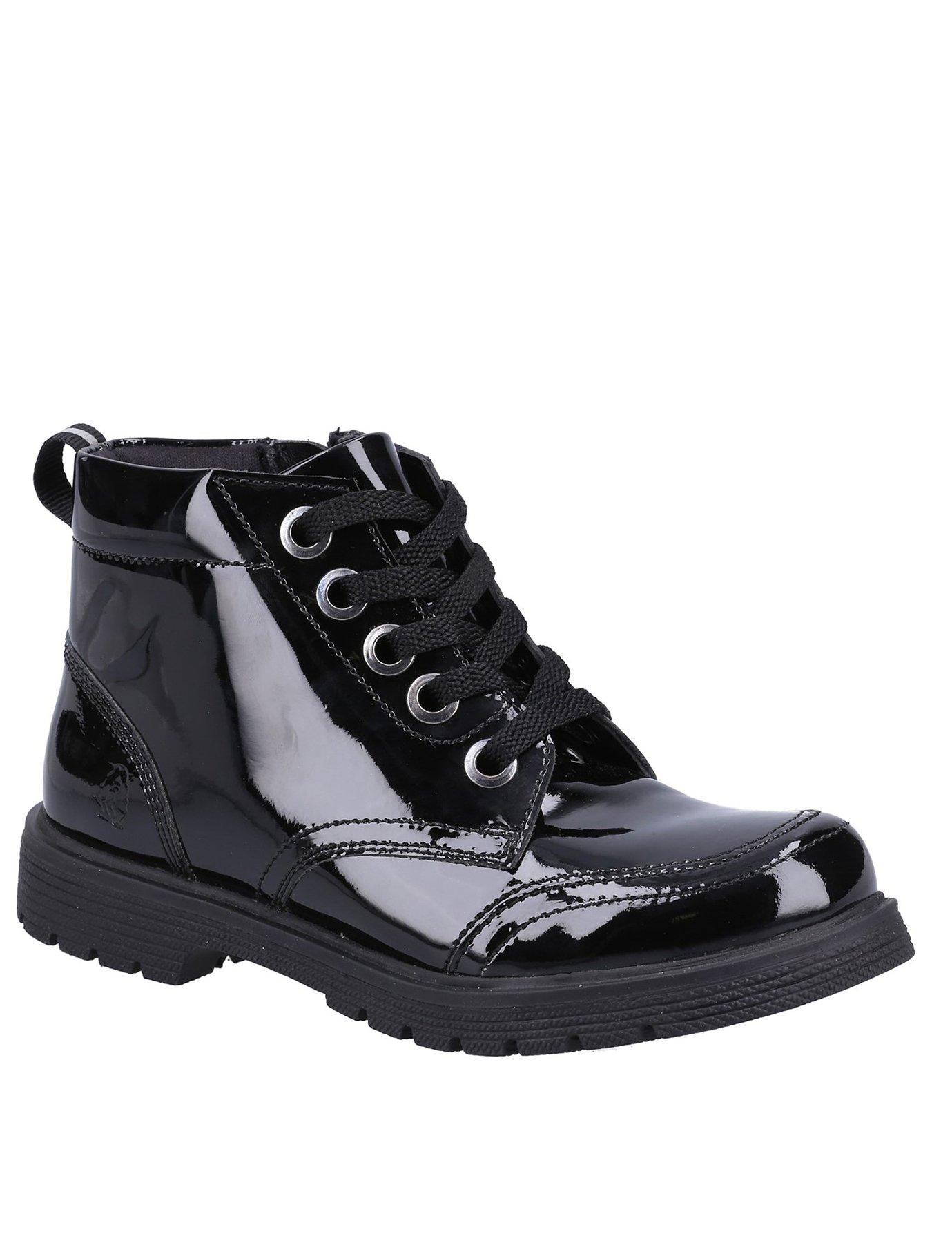 Image 2 of 4 of Hush Puppies Jolie Patent Jnr Boot - Black