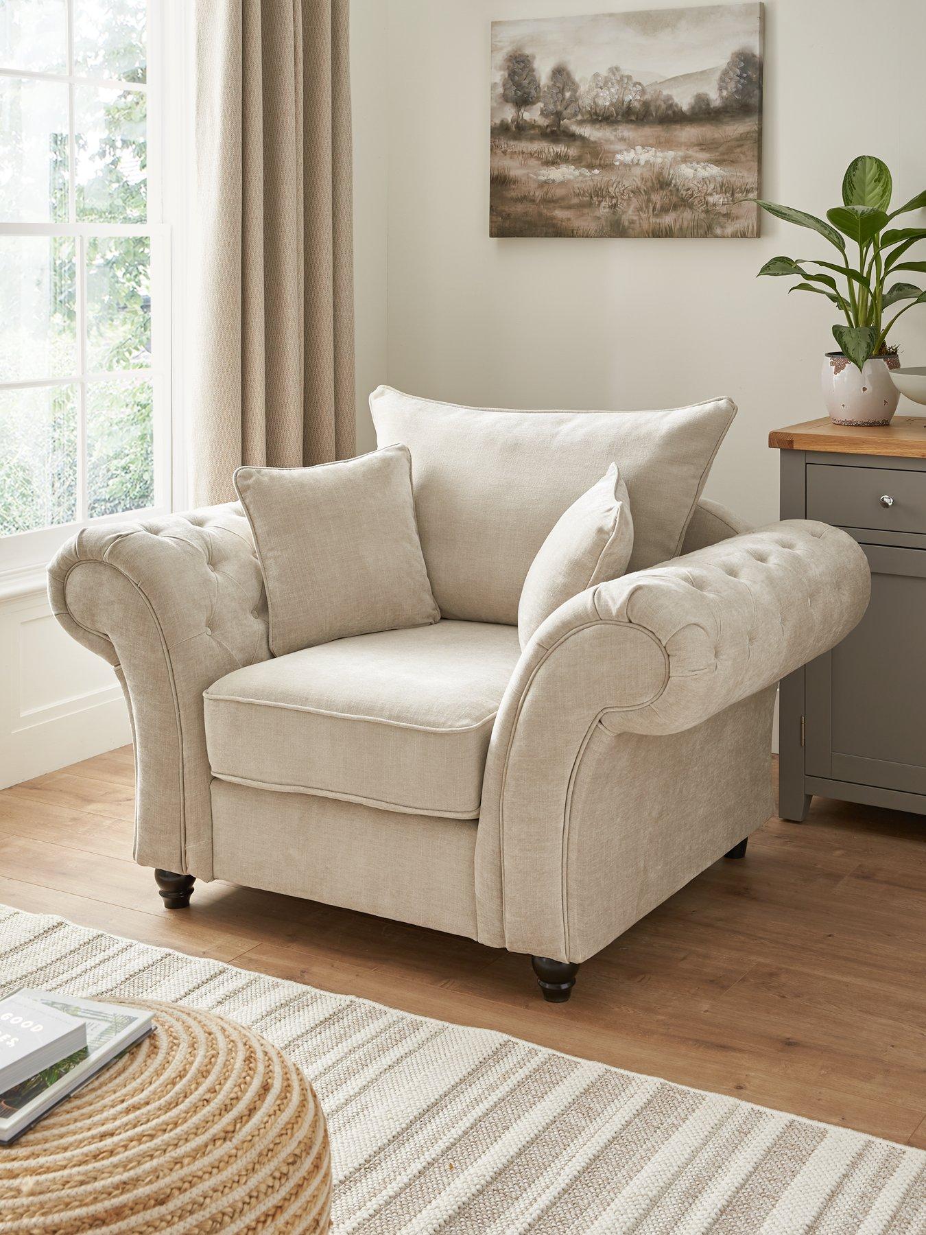 Product photograph of Very Home Windsor Fabric Armchair from very.co.uk