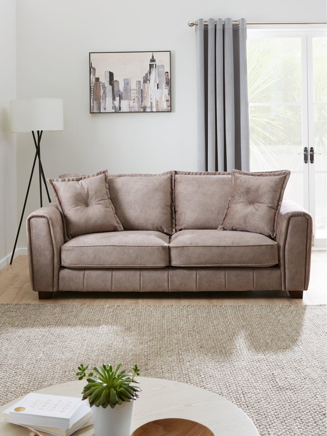 The Very Collection Avanti Fabric 3 Seater - Chocolate - FSC Certified