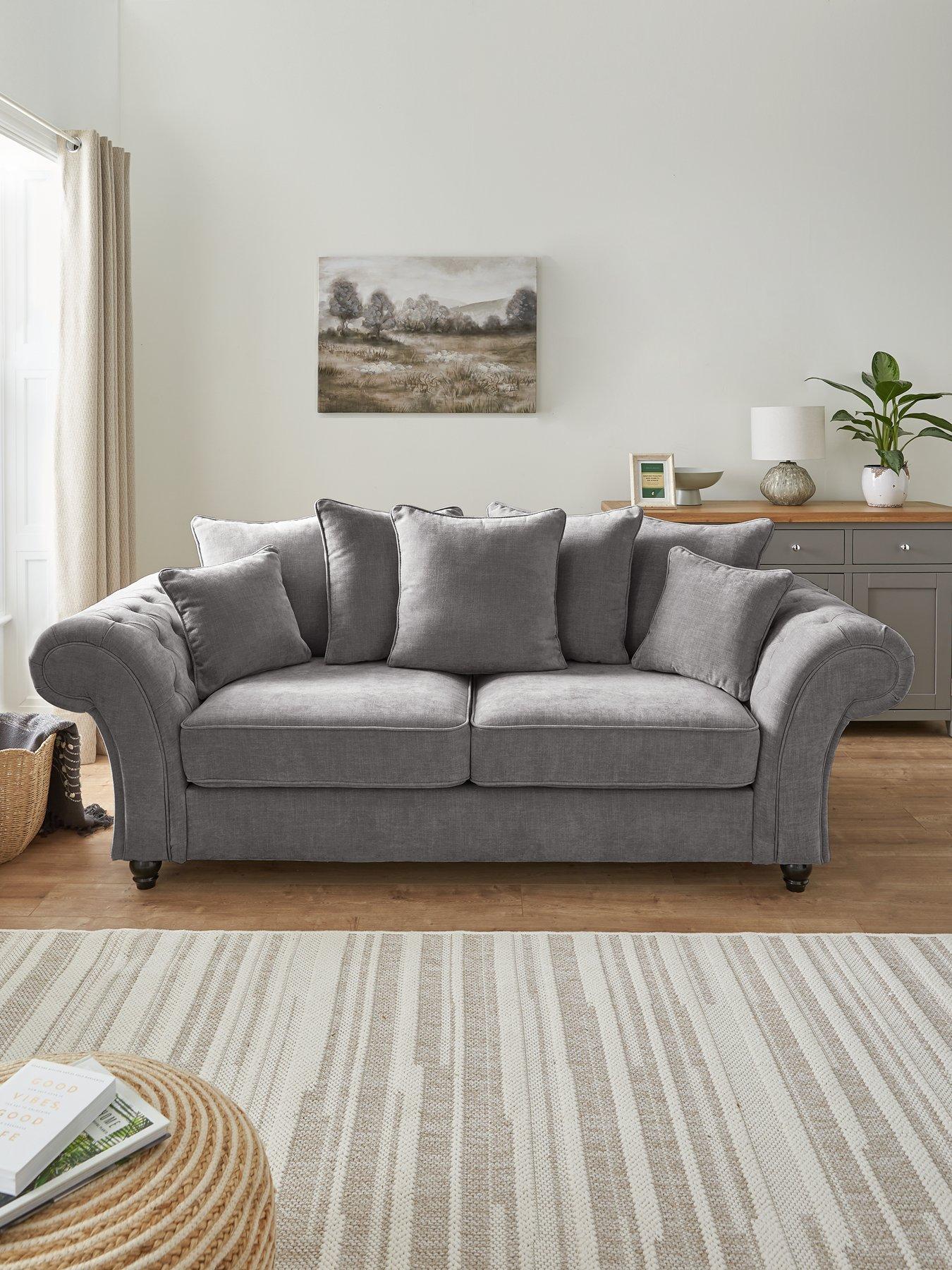 undefined Windsor 3 Seater Fabric Scatter Back Sofa - FSC® Certified