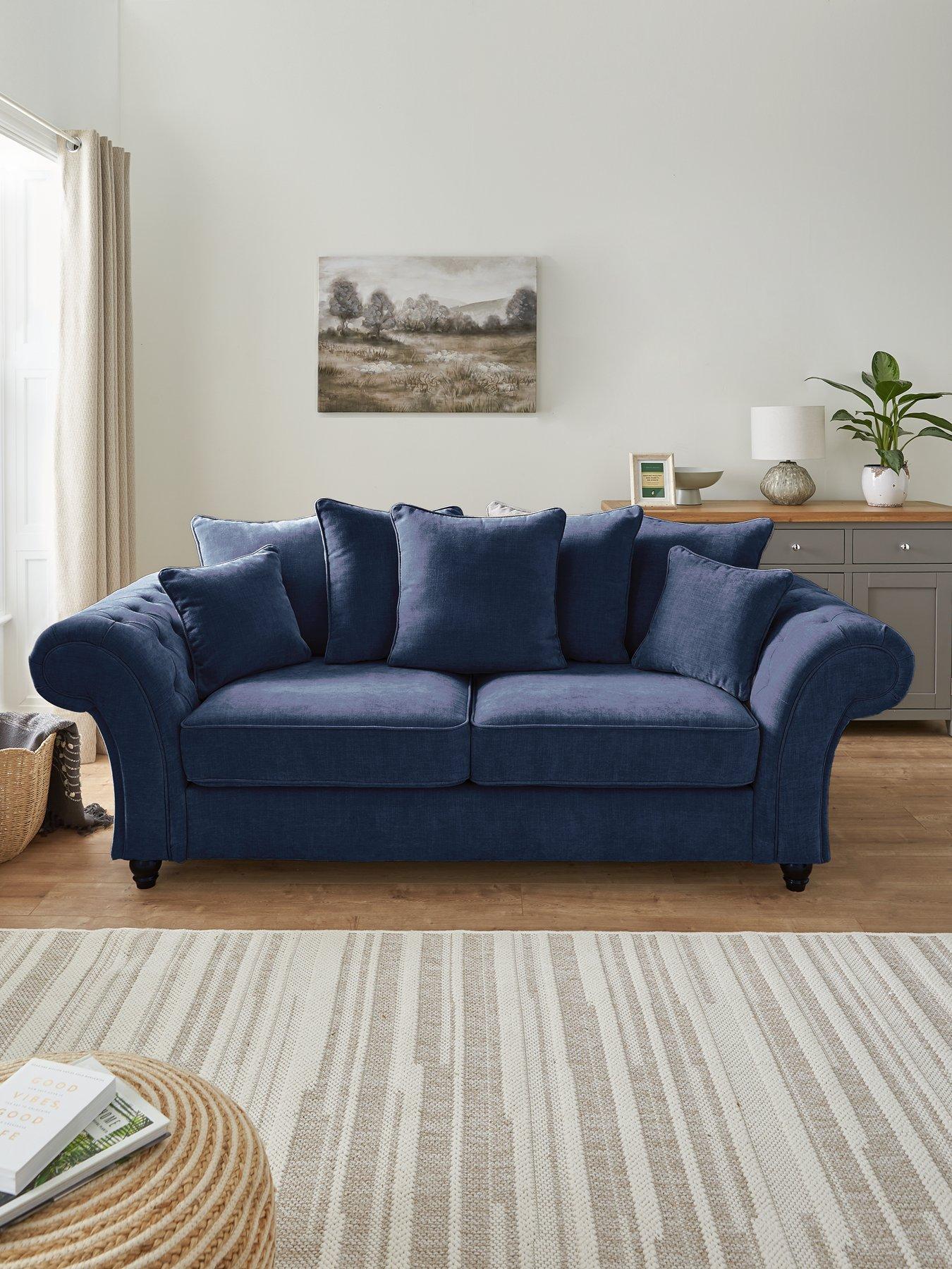 undefined Windsor 3 Seater Fabric Scatter Back Sofa - FSC® Certified