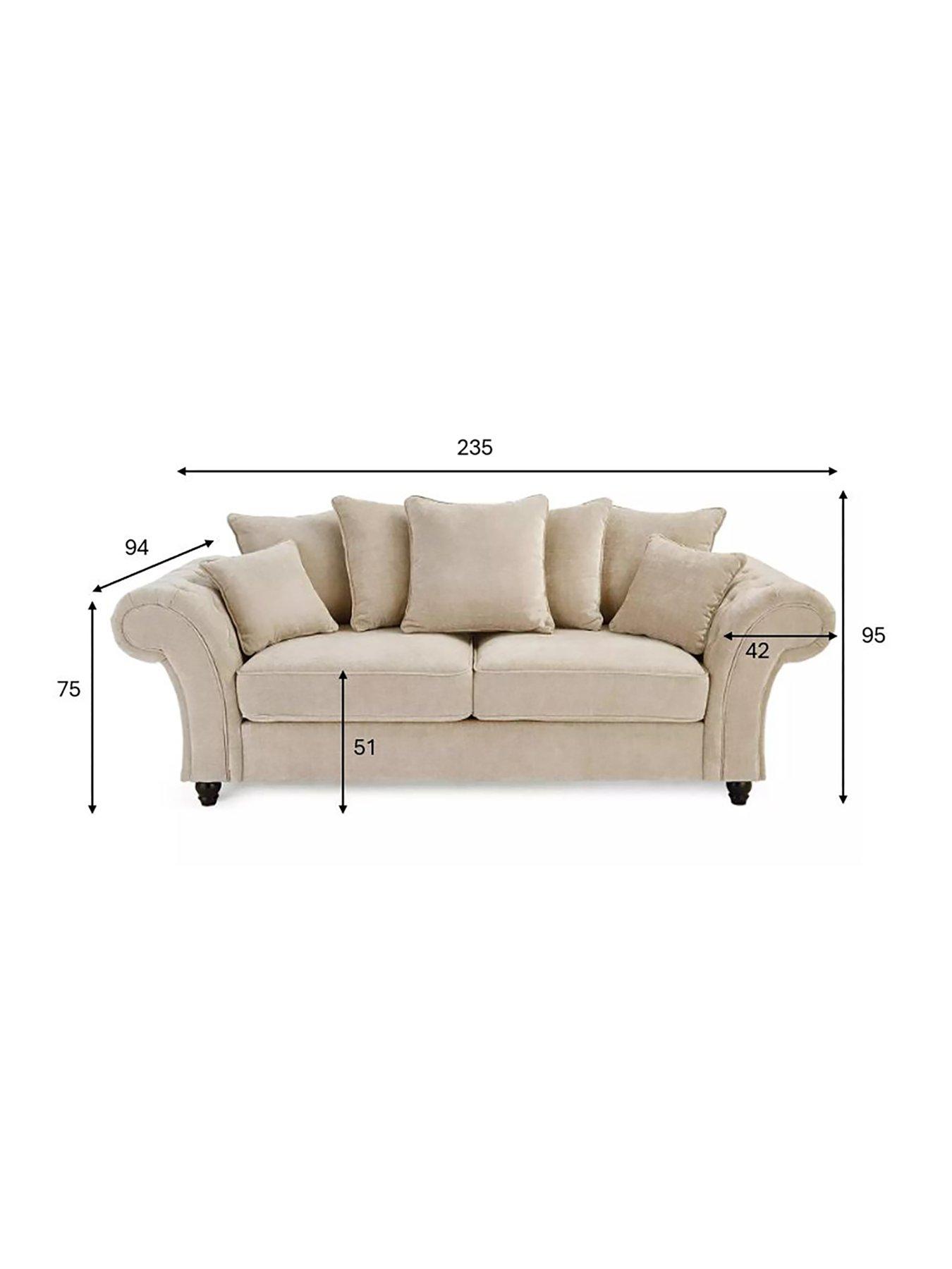 Image 6 of 7 of The Very Collection Windsor 3 Seater Fabric Scatter Back Sofa&nbsp;- FSC&reg; Certified