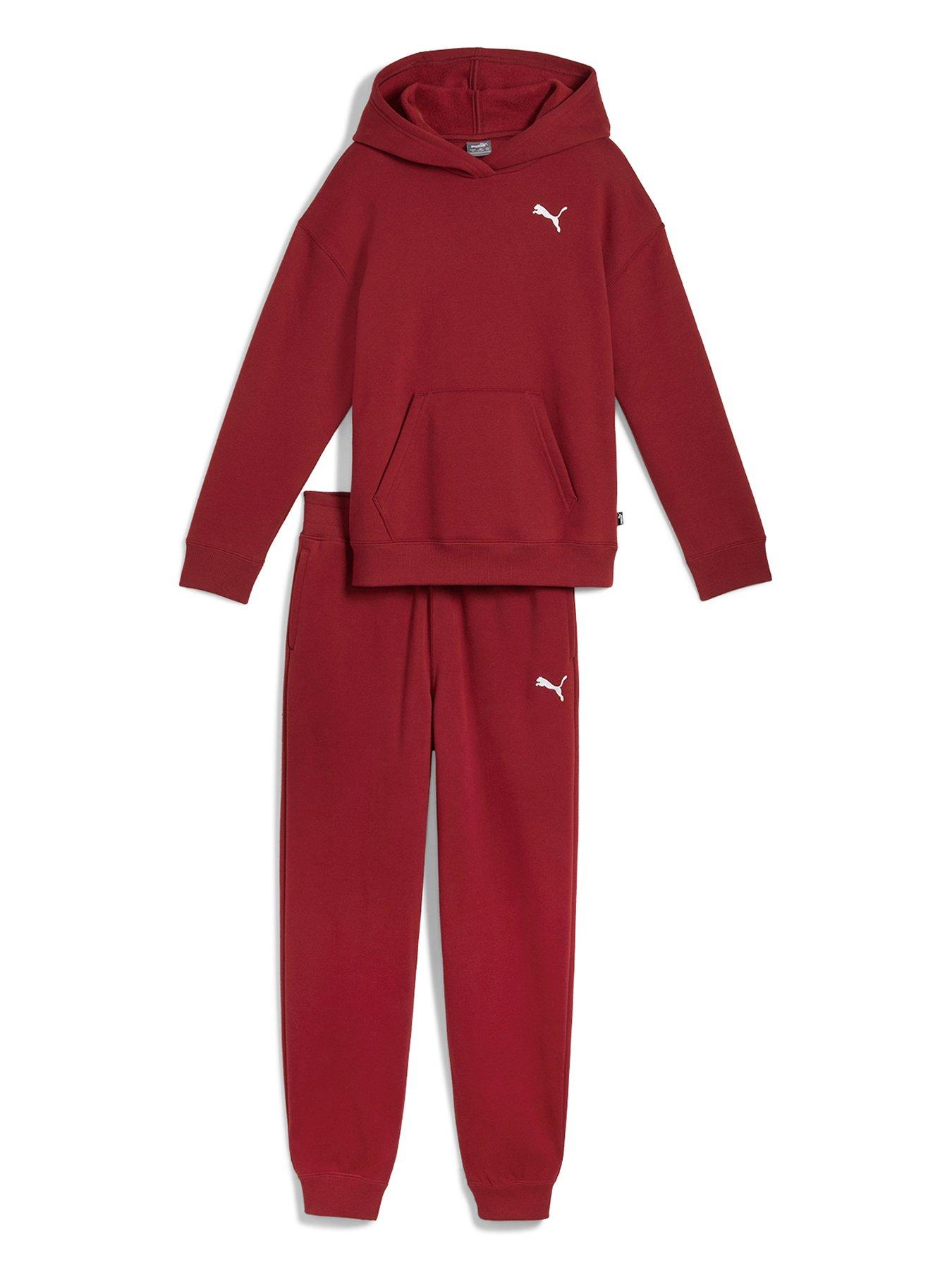 Girls Fleece Loungewear Suit Red