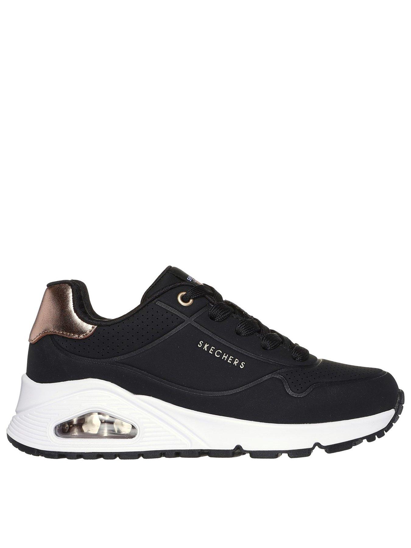 undefined Girls Uno Gen1 Shimmer Away Memory Foam Trainer - Black