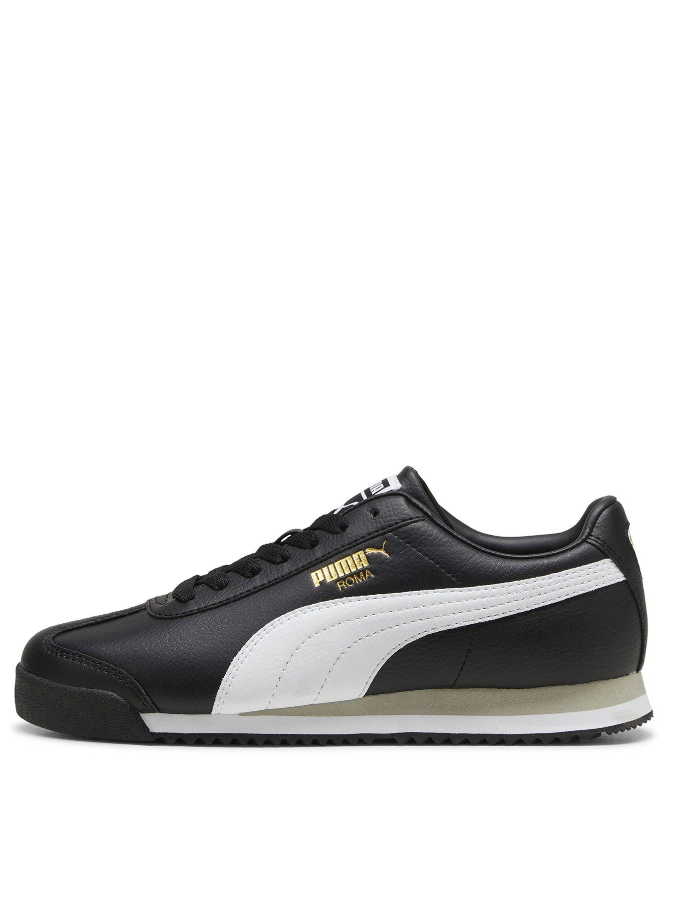 Puma roma black and white deals