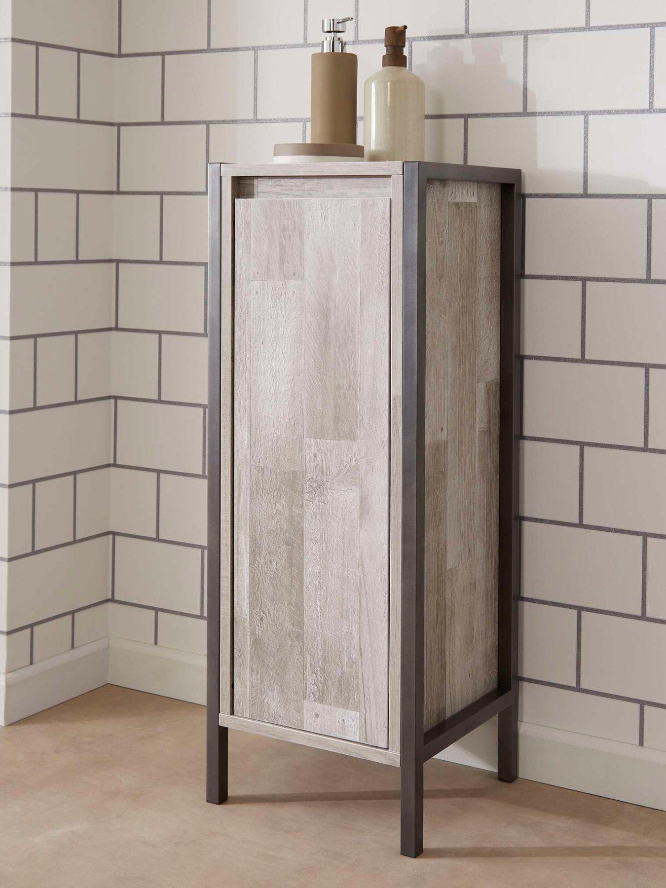 Product photograph of Lloyd Pascal Linley Single Door Bathroom Floor Cabinet from very.co.uk