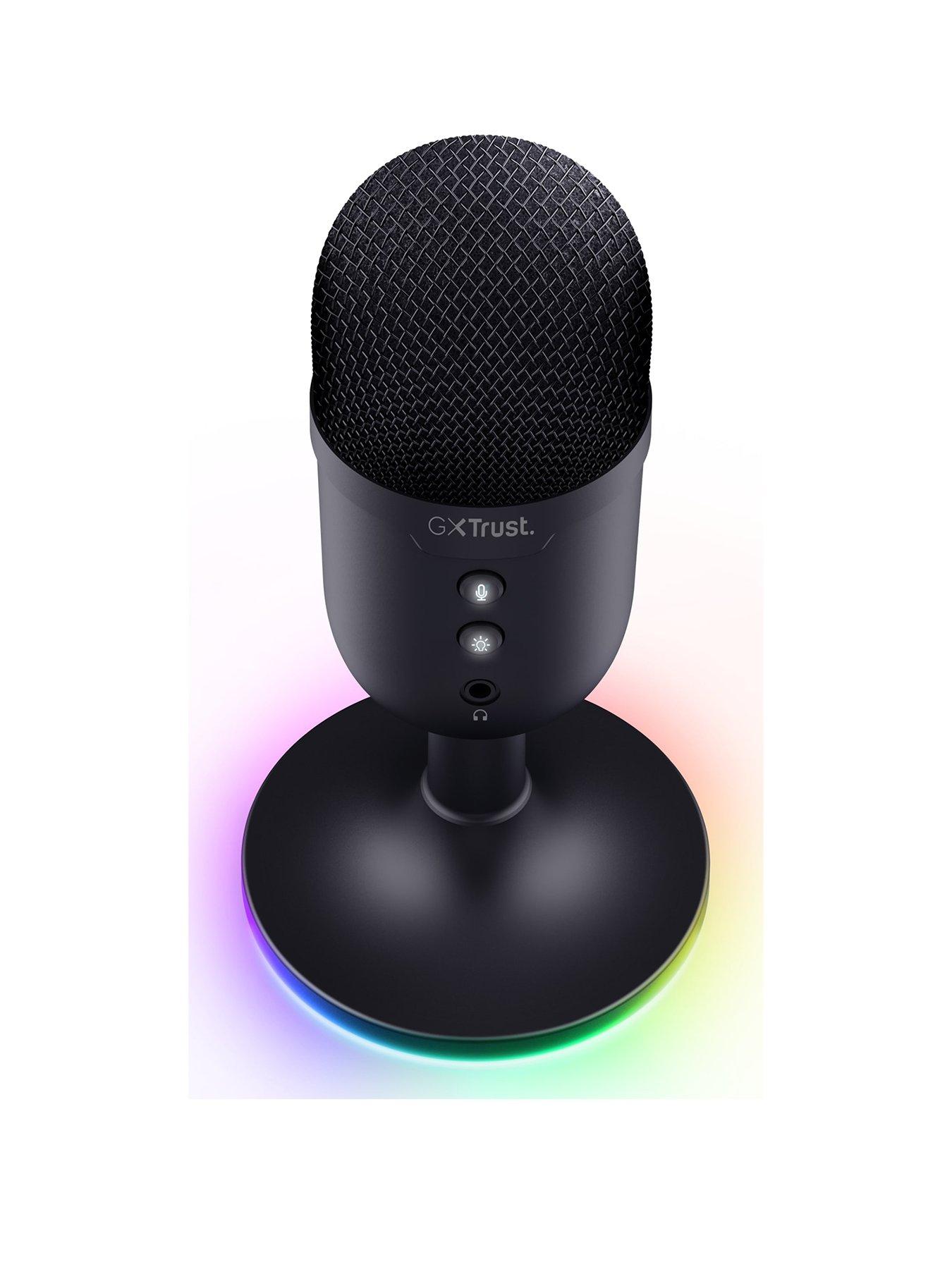 Image 2 of 8 of Trust GXT234 Yunix Compact USB RGB LED PC Microphone for Gaming, Streaming