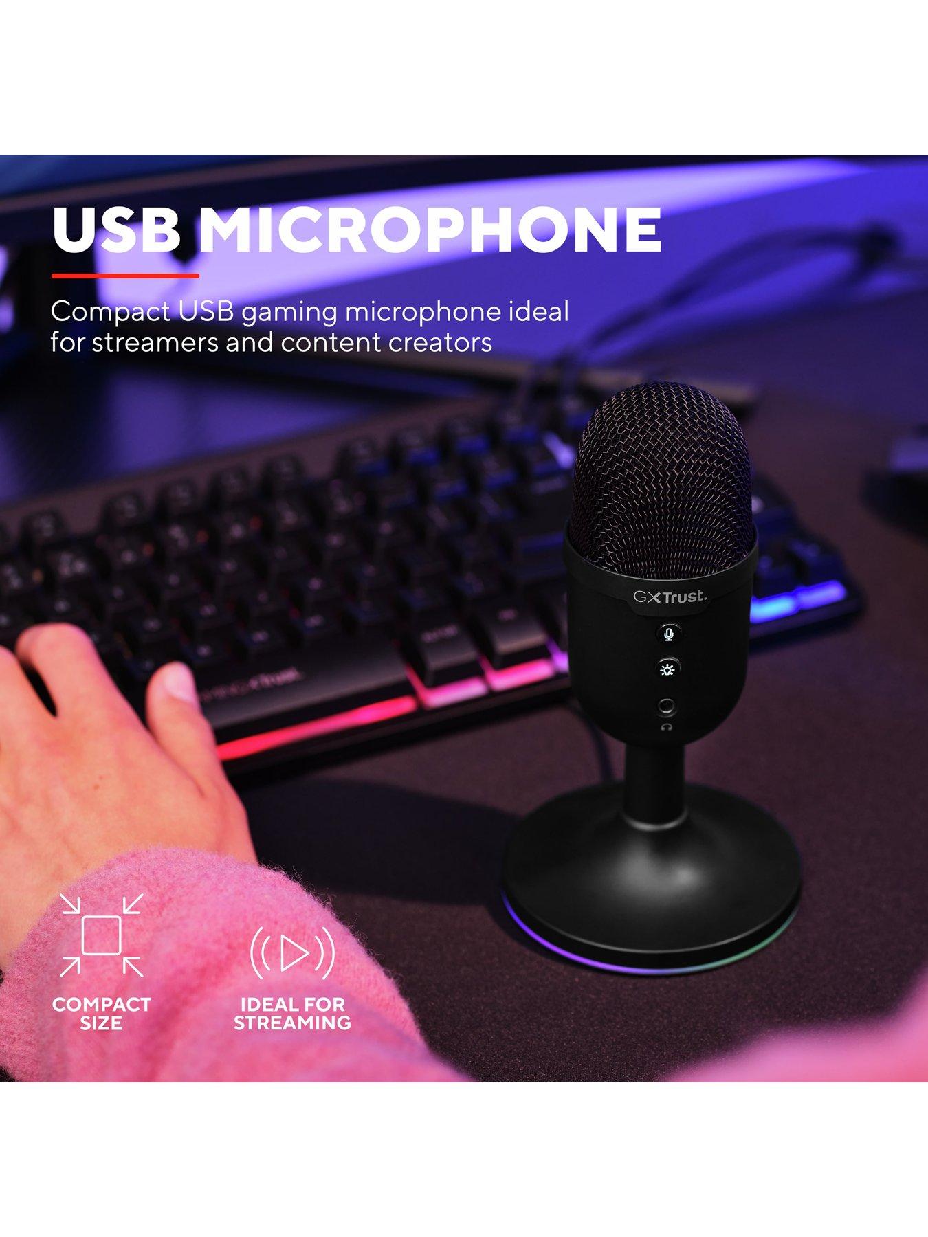 Image 4 of 8 of Trust GXT234 Yunix Compact USB RGB LED PC Microphone for Gaming, Streaming