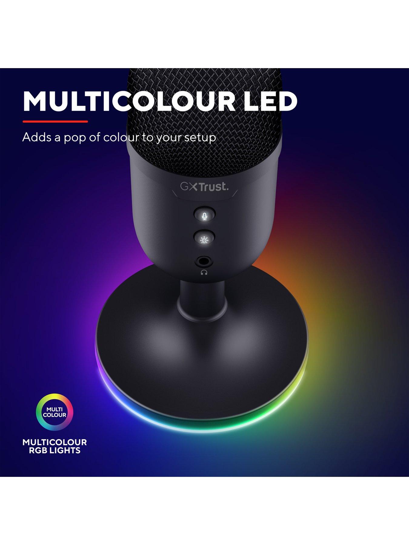 Image 5 of 8 of Trust GXT234 Yunix Compact USB RGB LED PC Microphone for Gaming, Streaming