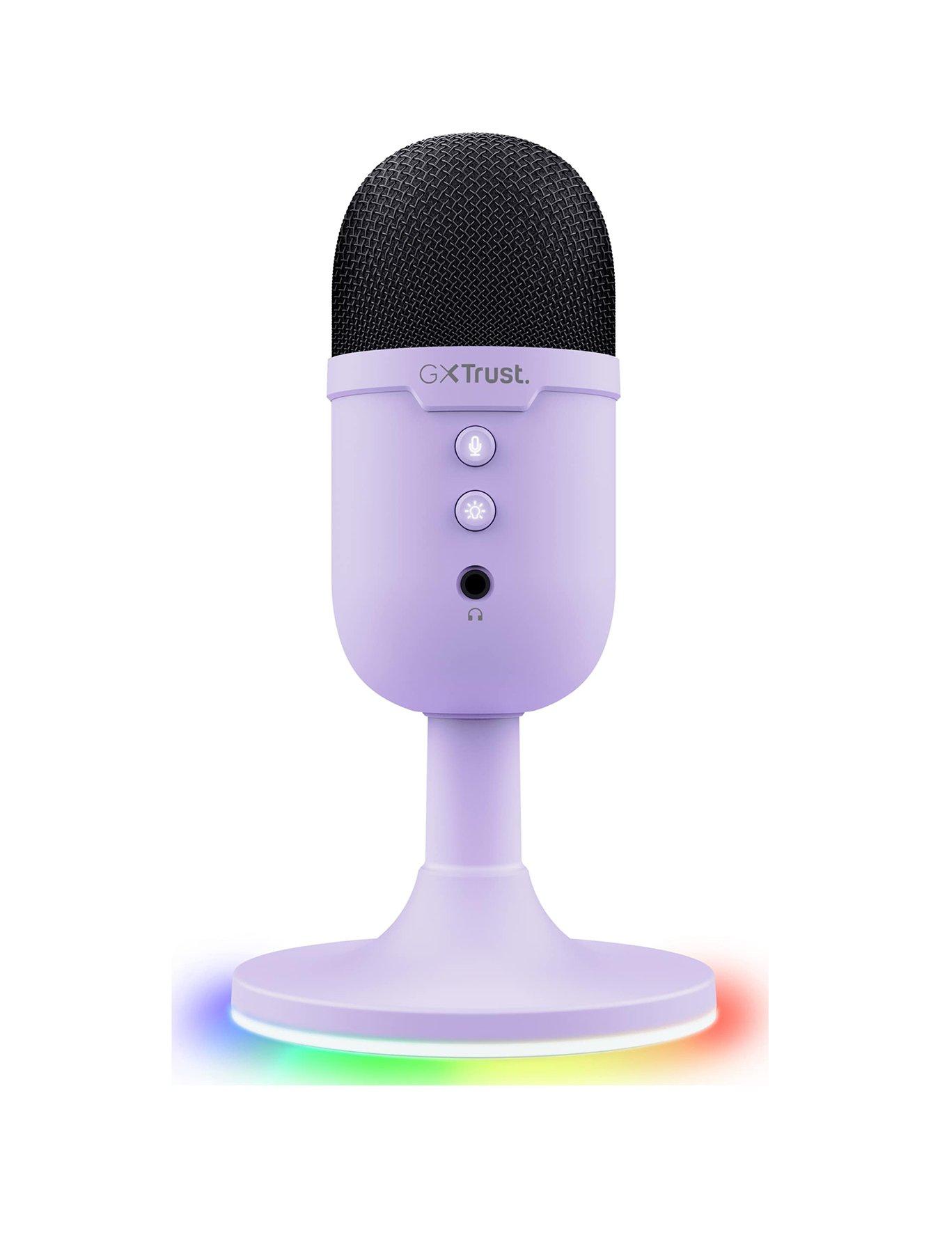 undefined GXT234 Yunix Compact USB RGB LED PC Microphone for Gaming, Streaming