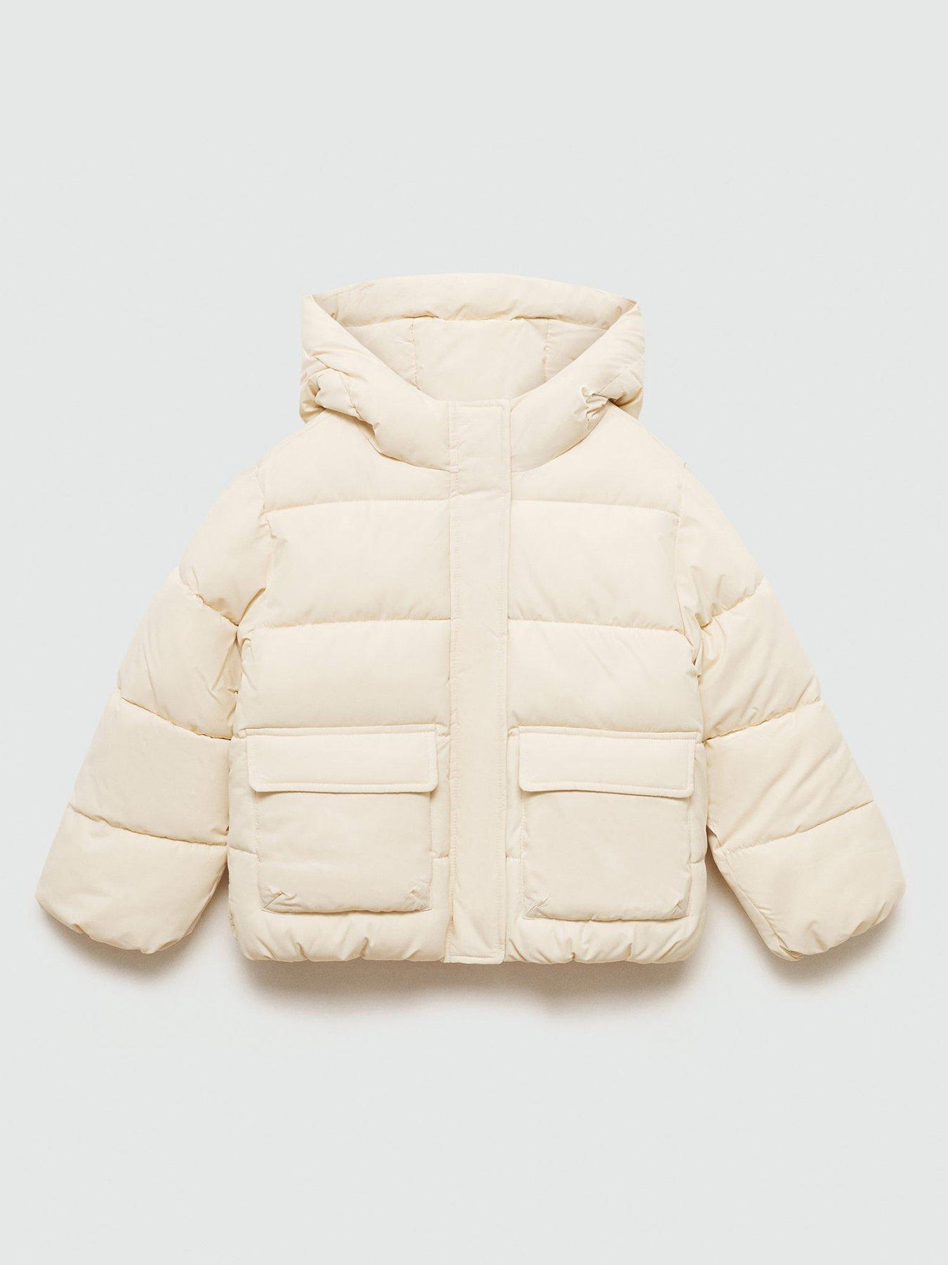 undefined Girls Padded Coat - Cream