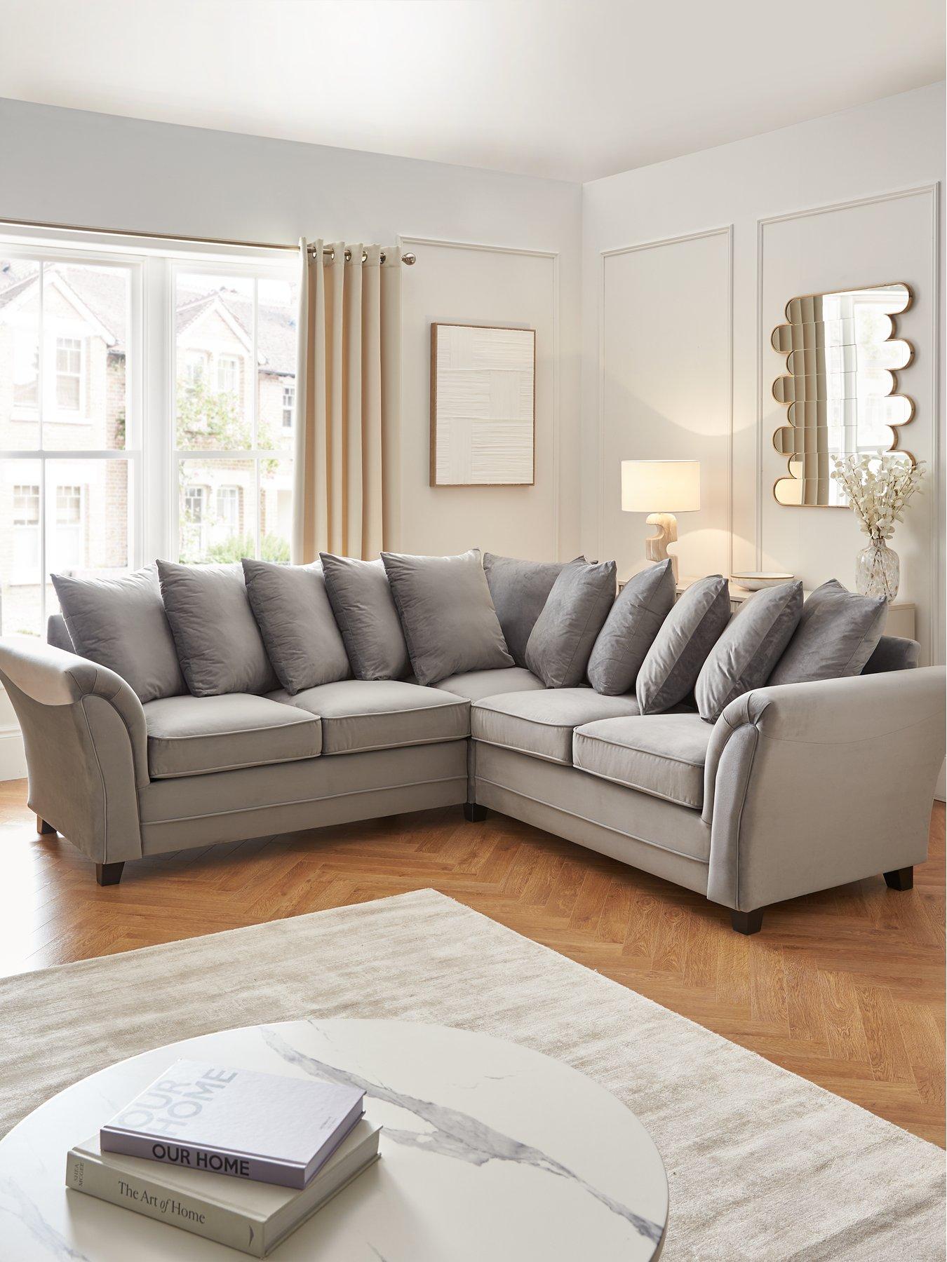 Product photograph of Very Home Leila Fabric Corner Group Sofa - Fsc Certified from very.co.uk