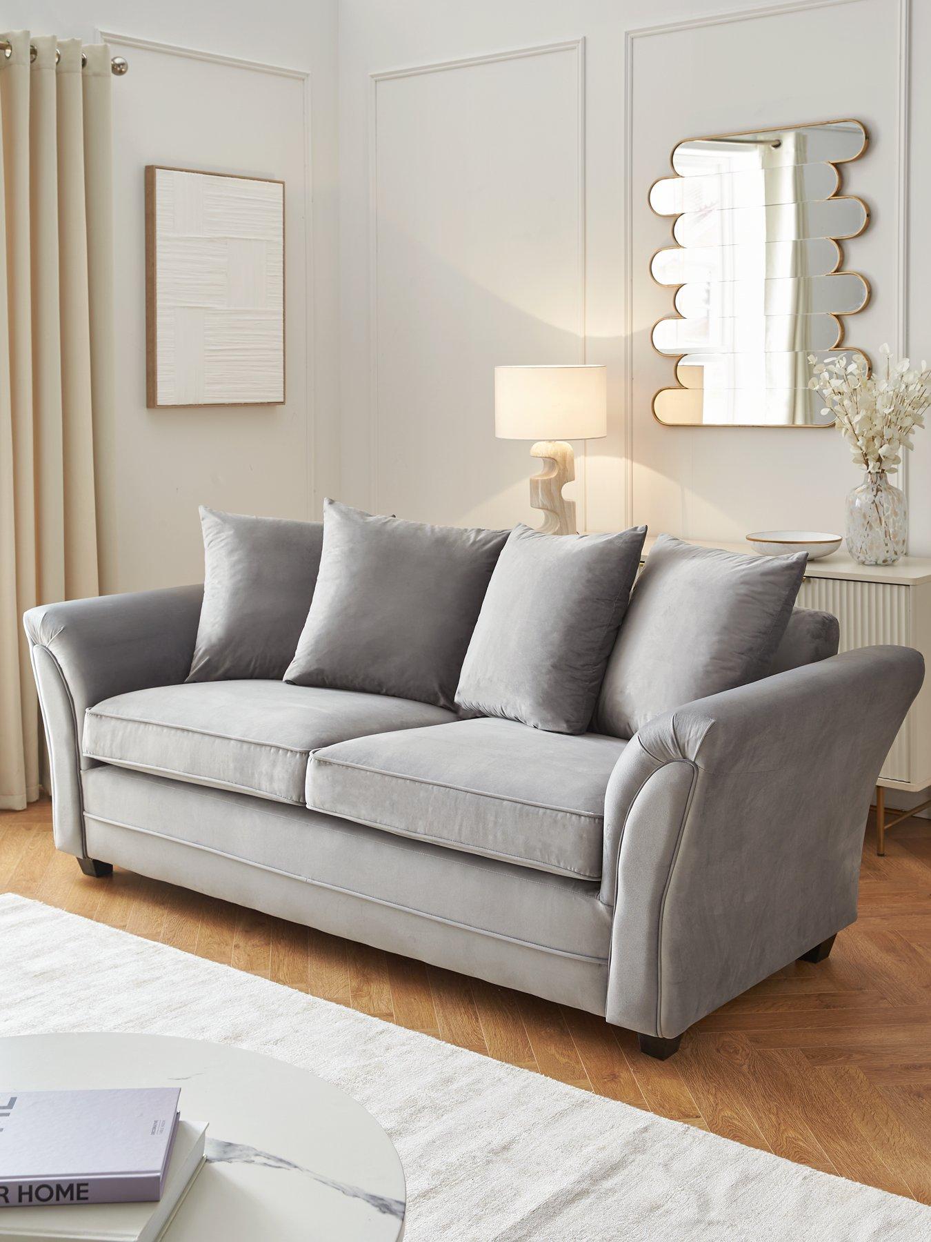 undefined Leila Fabric 3 Seater Sofa - FSC Certified