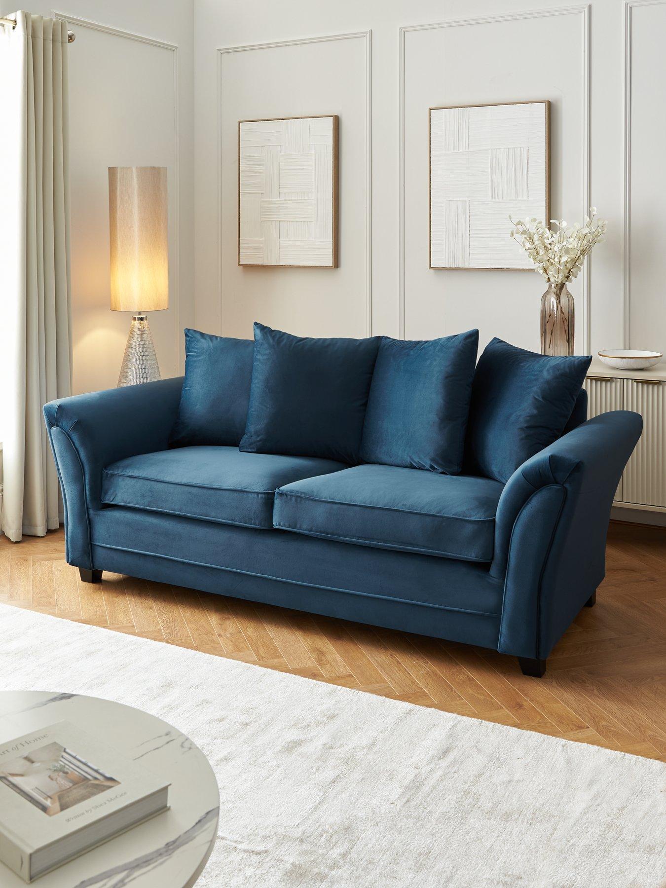 undefined Leila Fabric 3 Seater Sofa - FSC Certified