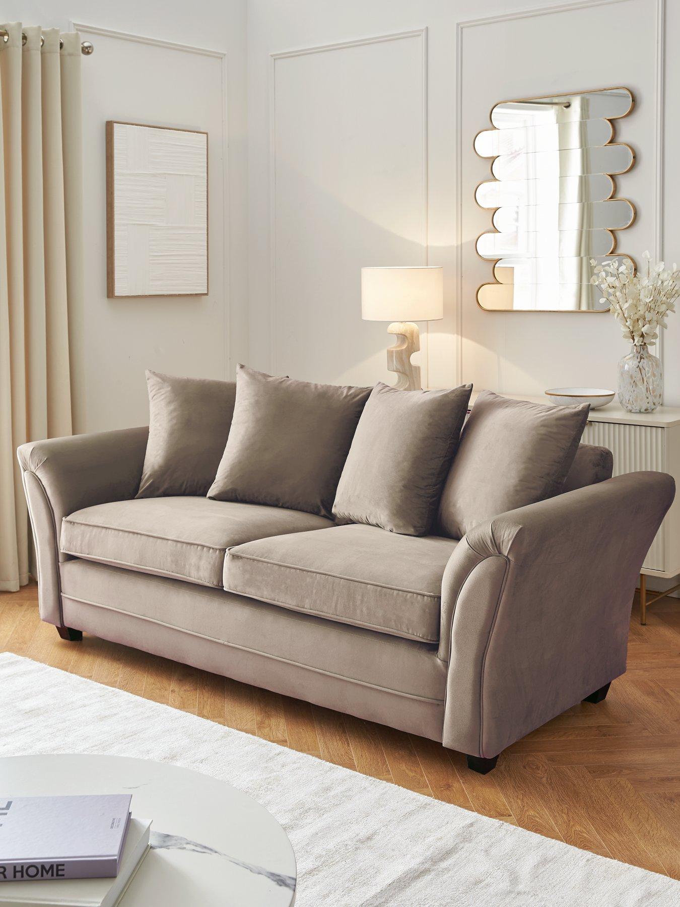 undefined Leila Fabric 3 Seater Sofa - FSC Certified