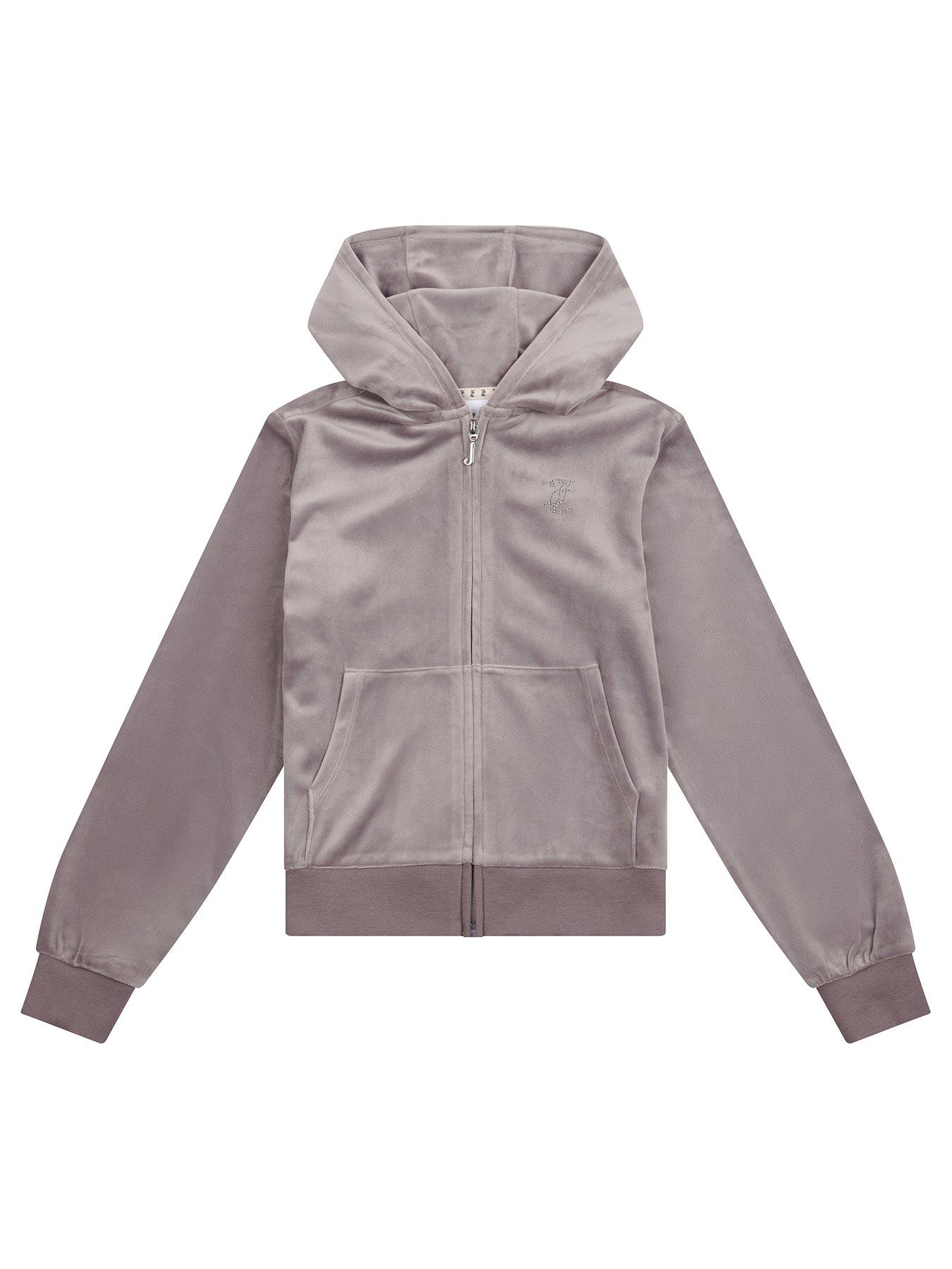 Grey Diamante Velour Tracksuit JUICY COUTURE LADIES GREY VELOUR