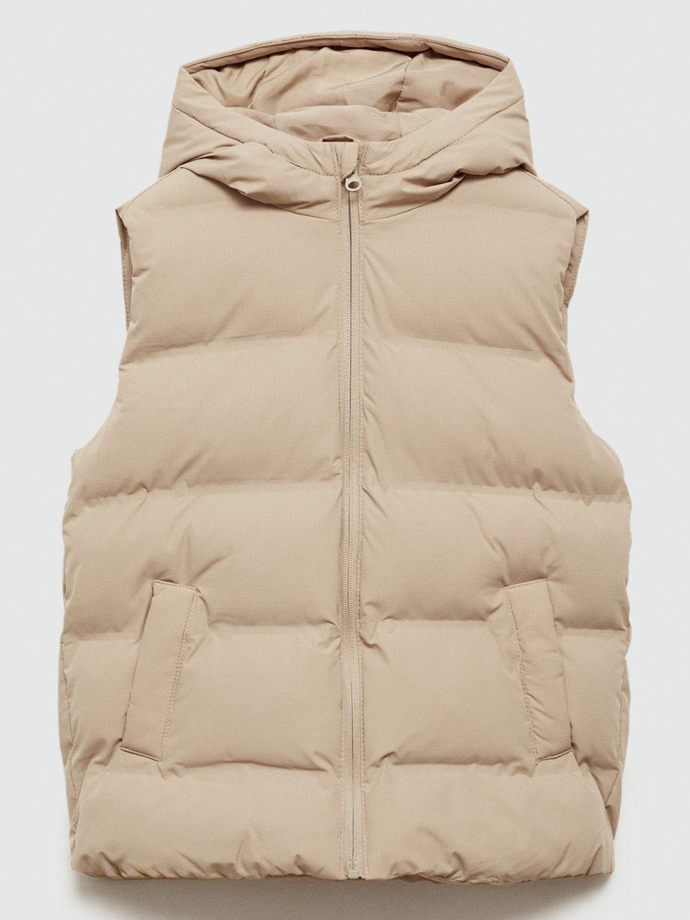 Mango gilet beige hotsell