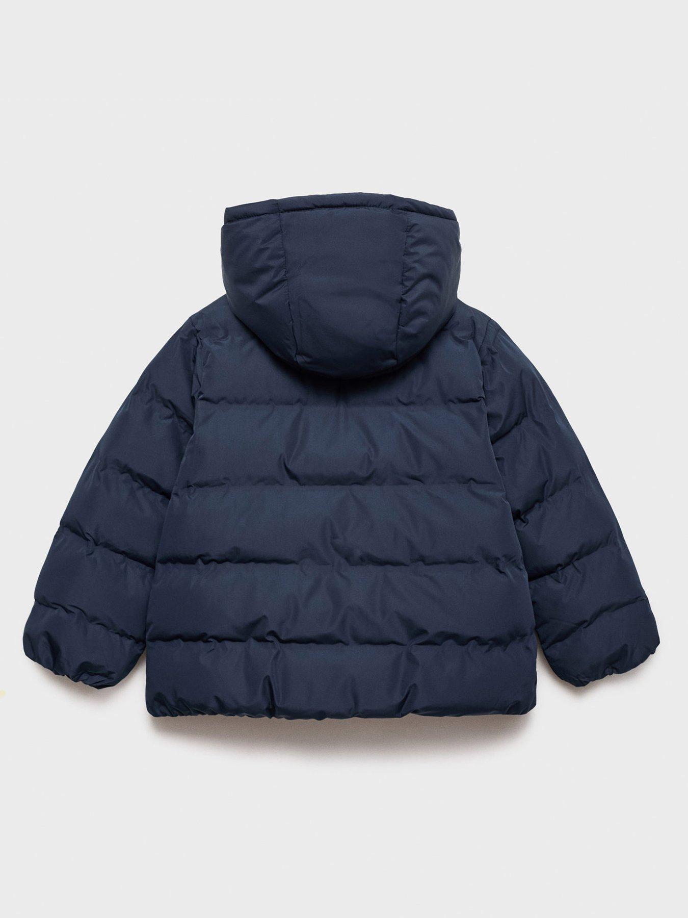 Image 2 of 4 of Mango Girls Toggle Detail Padded Coat - Navy