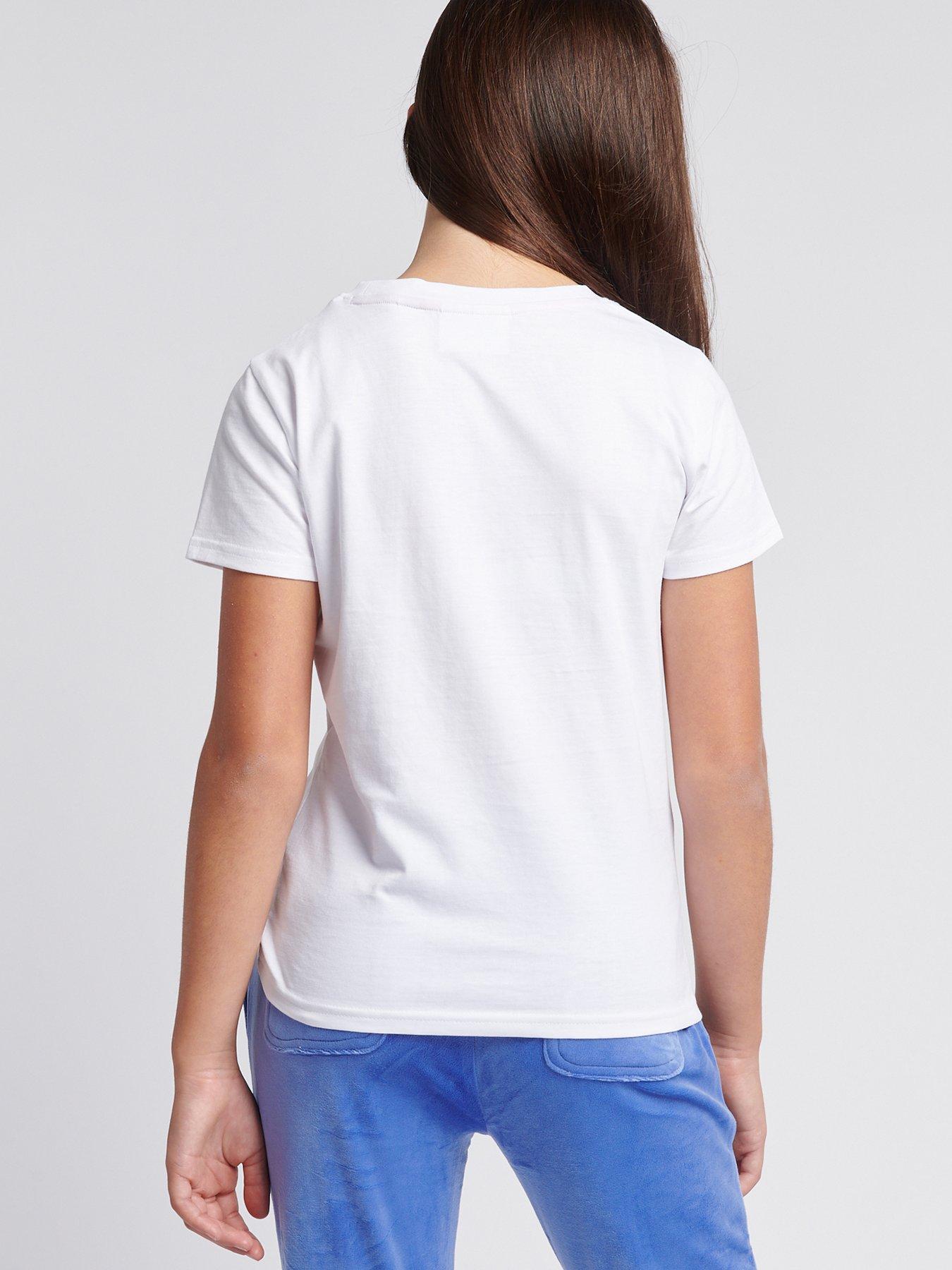 Jeans White T Shirt Girls Juicy Couture Girls Diamante Fitted