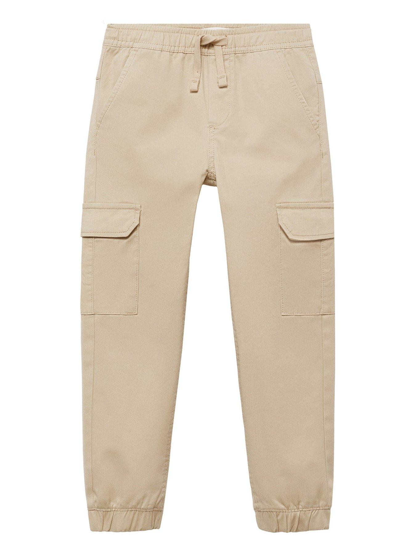 undefined Boys Cargo Trousers - Cream
