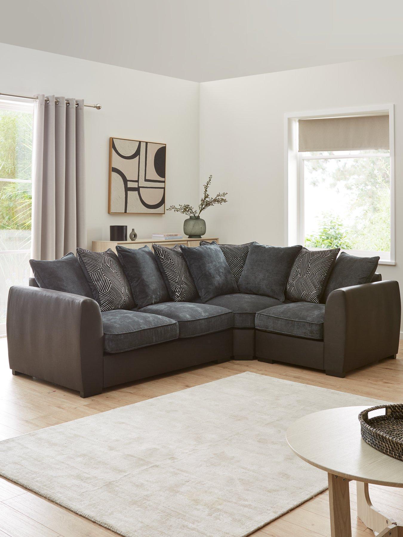 Product photograph of Very Home Cabo Right Hand Double Arm Corner Group Sofa - Fsc Certified from very.co.uk