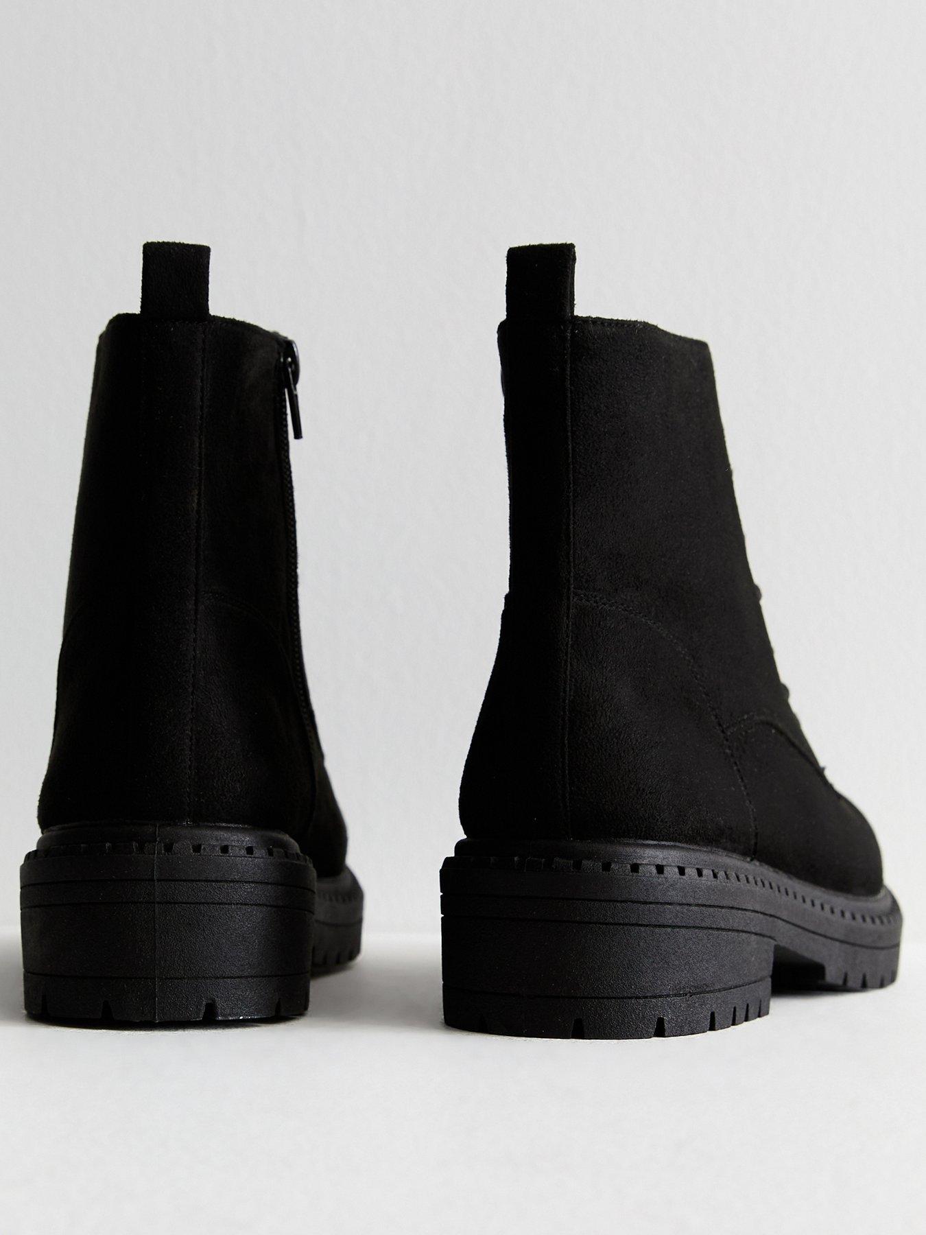 New look black suedette boots store
