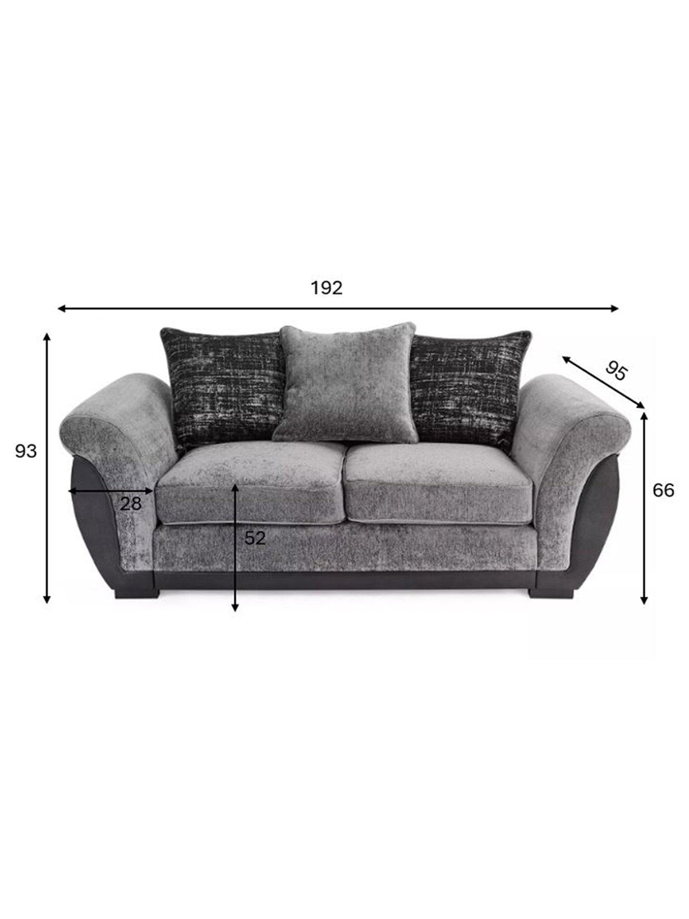 Image 5 of 7 of The Very Collection Lana Fabric/Faux Leather 2 Seater Scatterback Sofa - Grey&nbsp;- FSC Certified
