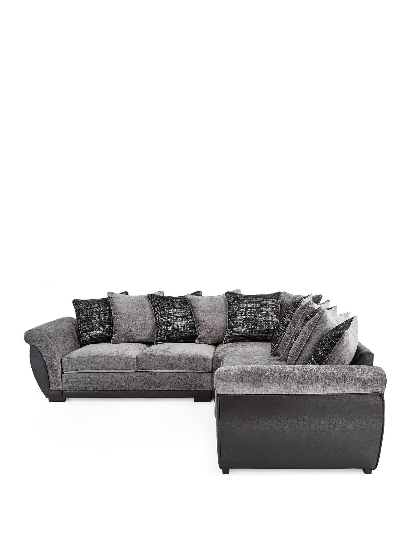 Image 2 of 7 of Very Home Lana Fabric and Faux Leather&nbsp;Corner Group Sofa&nbsp;- FSC Certified