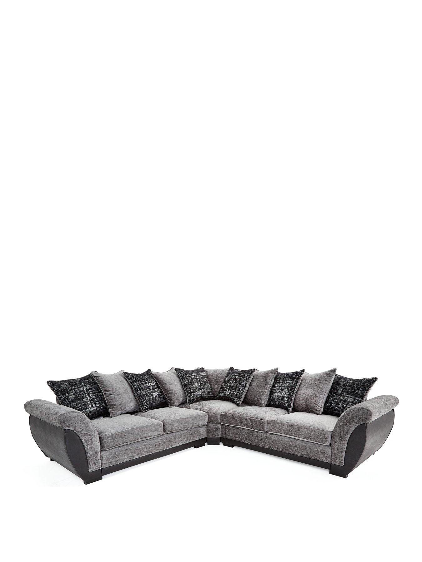 Image 3 of 7 of Very Home Lana Fabric and Faux Leather&nbsp;Corner Group Sofa&nbsp;- FSC Certified