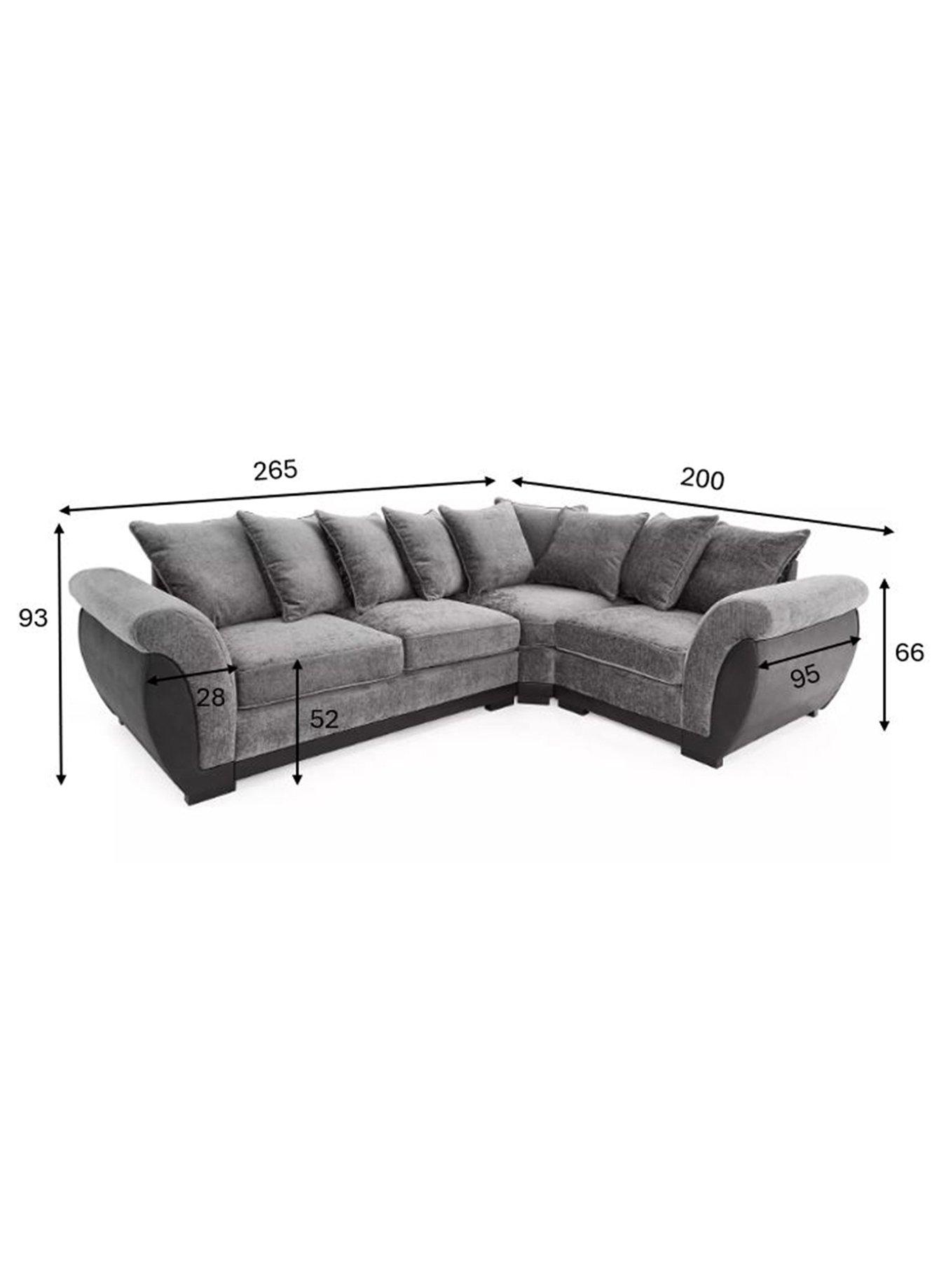 Image 5 of 7 of The Very Collection Lana Fabric and Faux Leather Right&nbsp;Hand Corner Group&nbsp;- FSC Certified