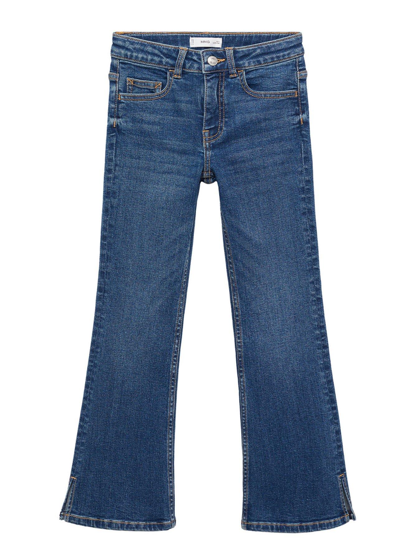 Mango Girls Flare Jeans Dark Blue Very