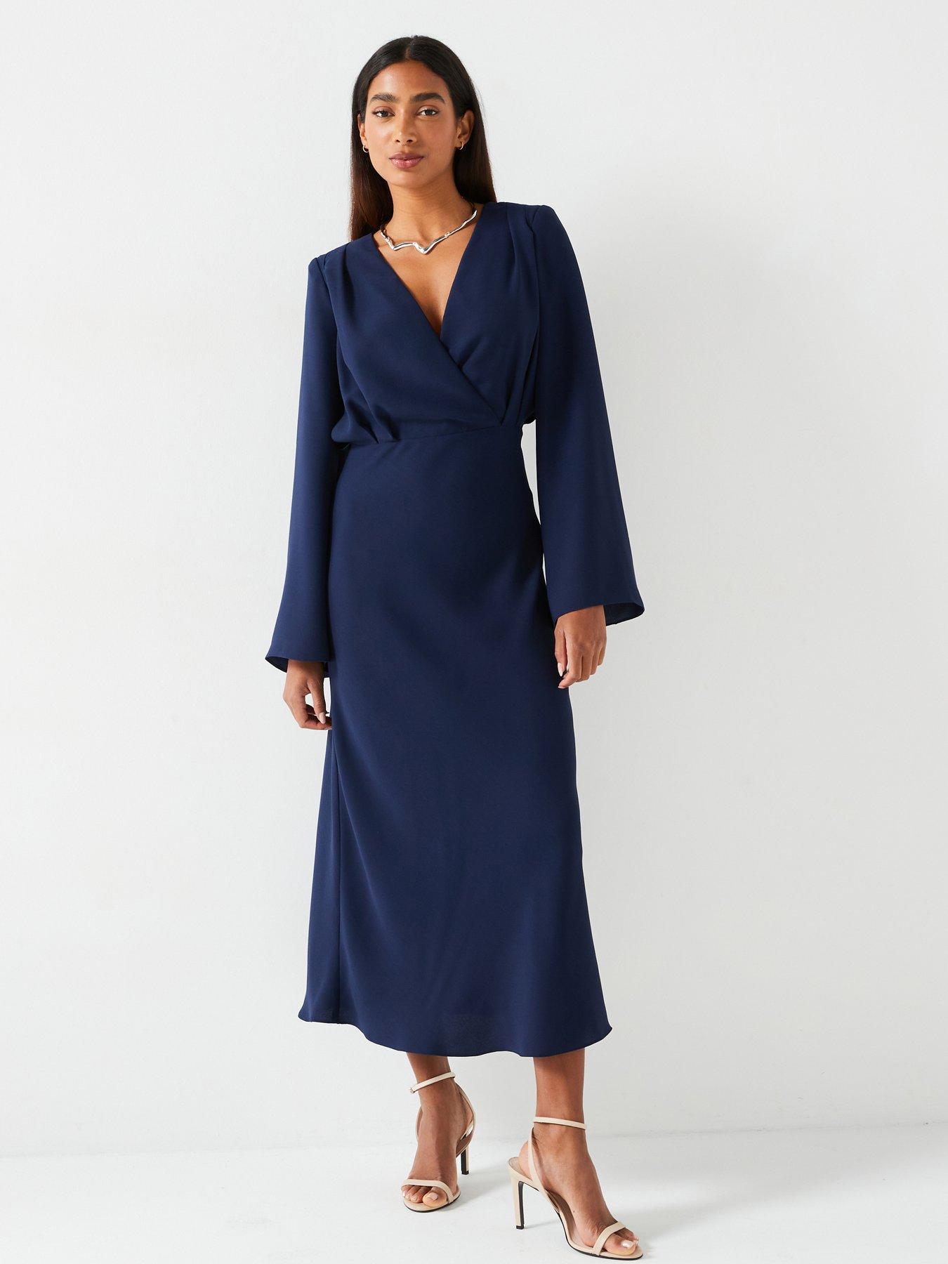 Midi day dresses with sleeves best sale