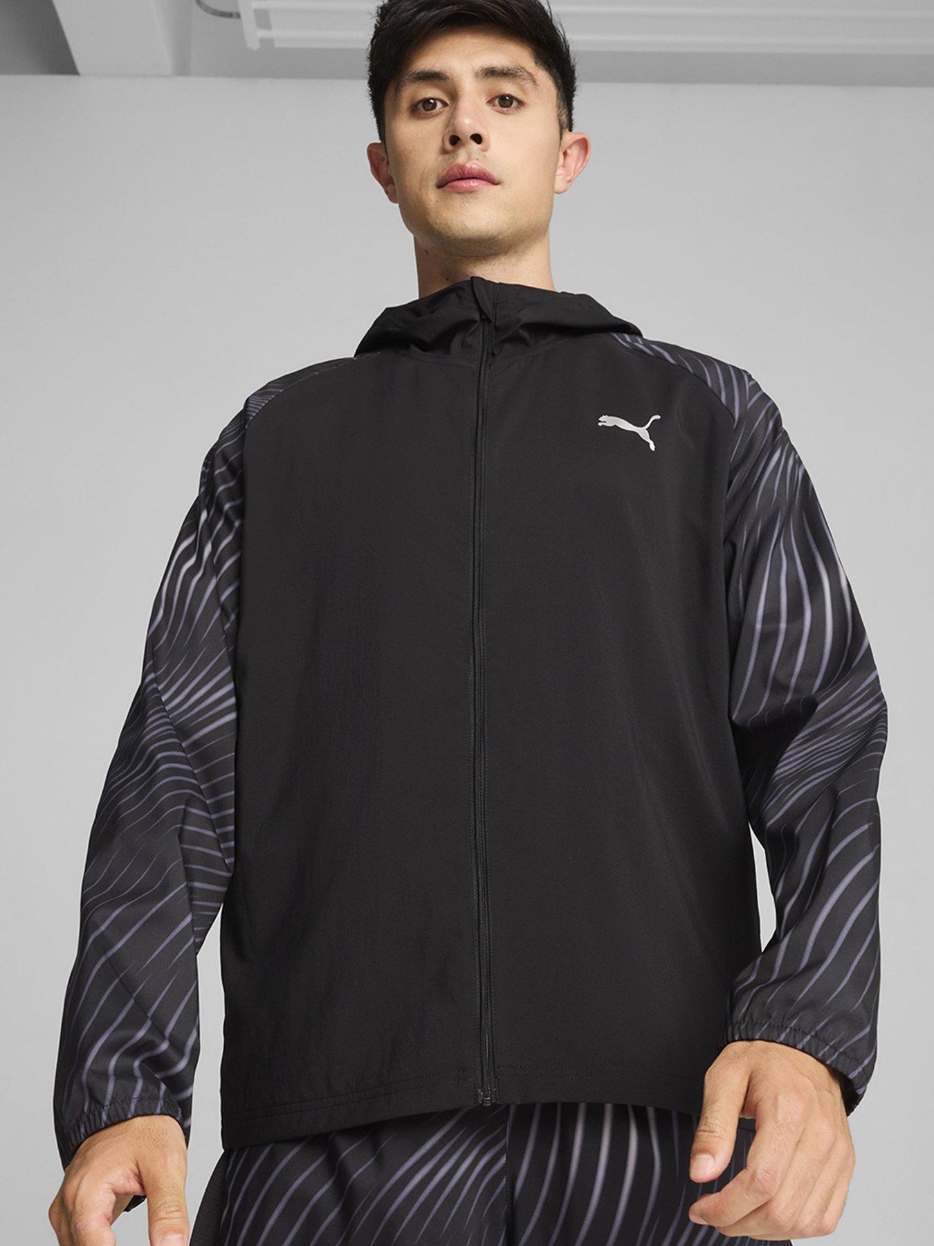 undefined Mens Running Favorite All Over Print Woven Jacket - Black