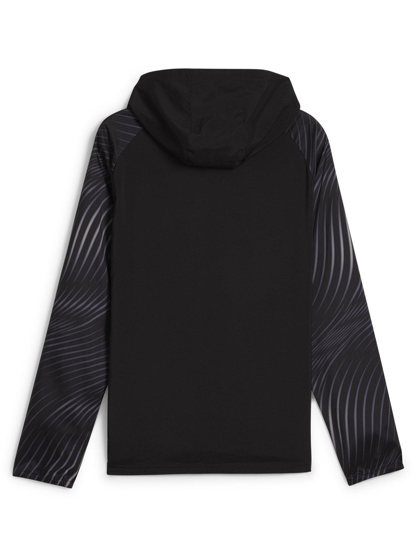 Puma Mens Running Favorite All Over Print Woven Jacket Black Very