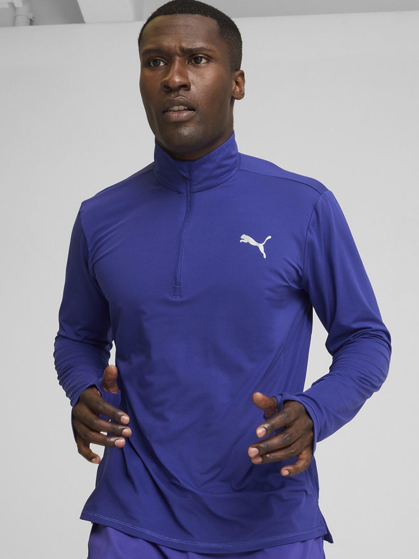 undefined Mens Running Favorite 1/4 Zip - Blue