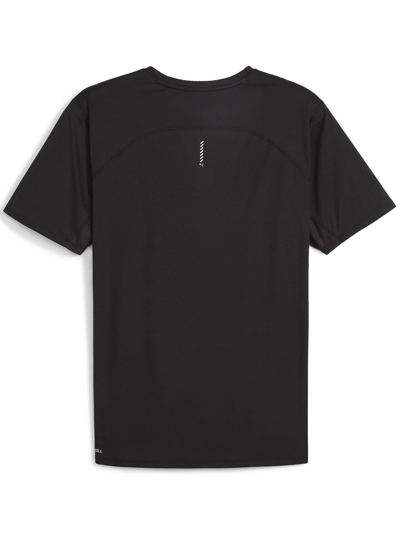 Puma mens black t shirt clearance